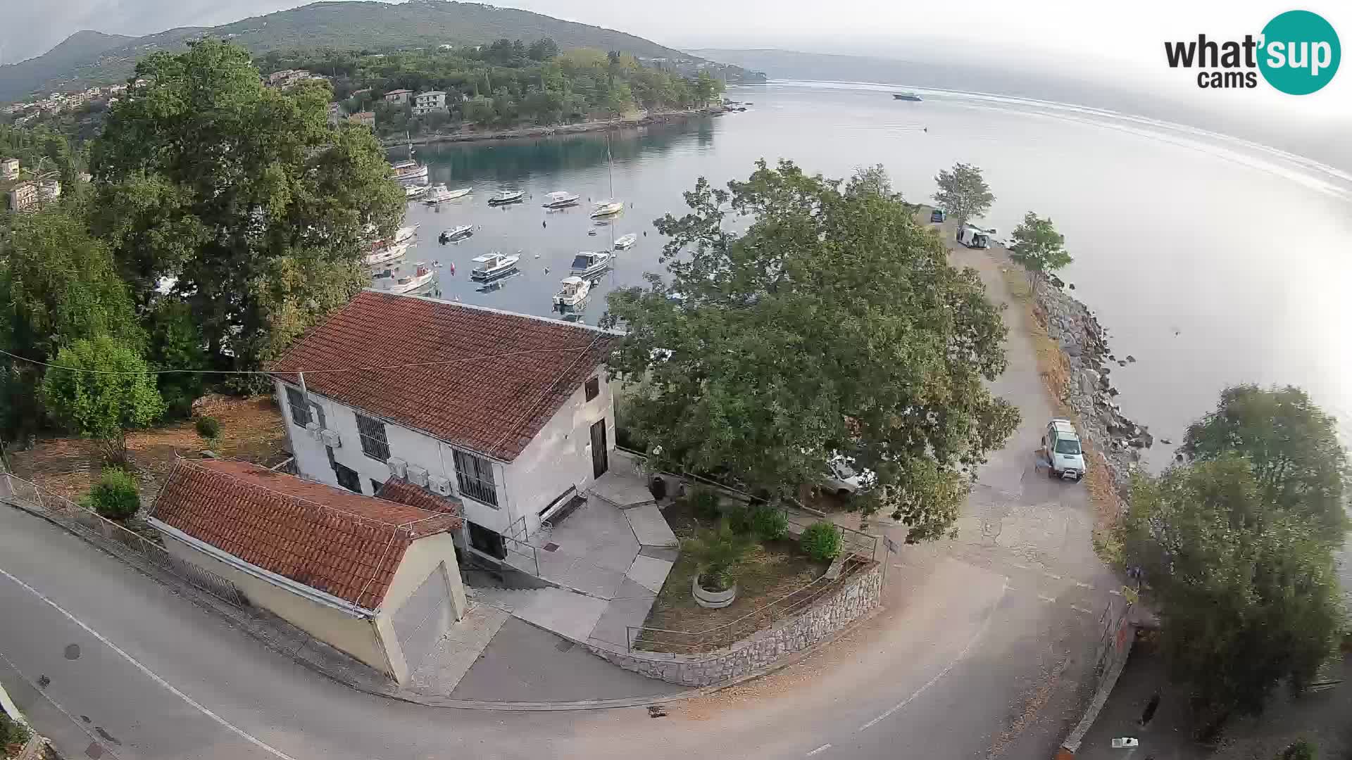 Webcam puerto de Ika – Vista en directo y luces de Opatija
