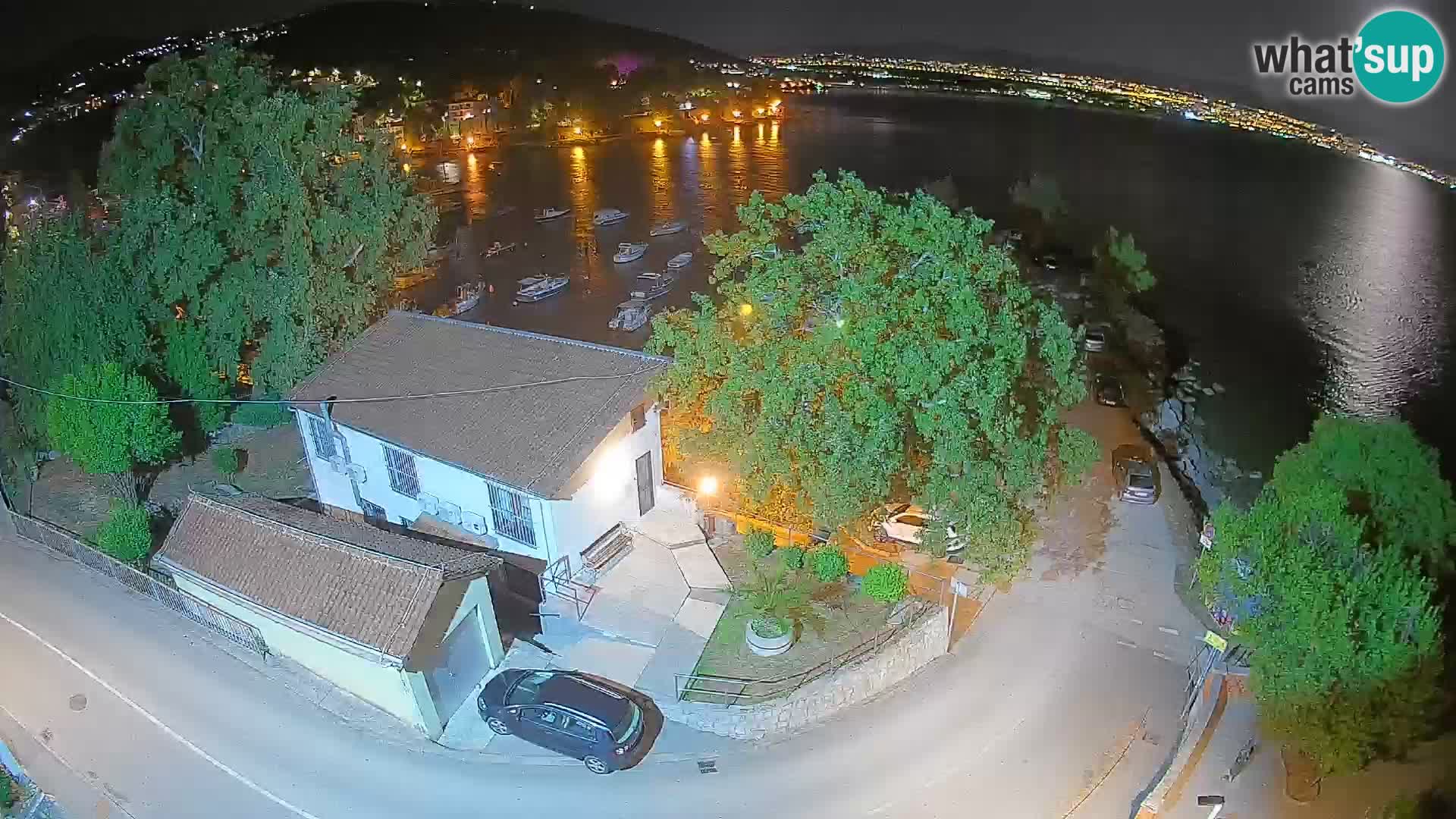 Webcam puerto de Ika – Vista en directo y luces de Opatija