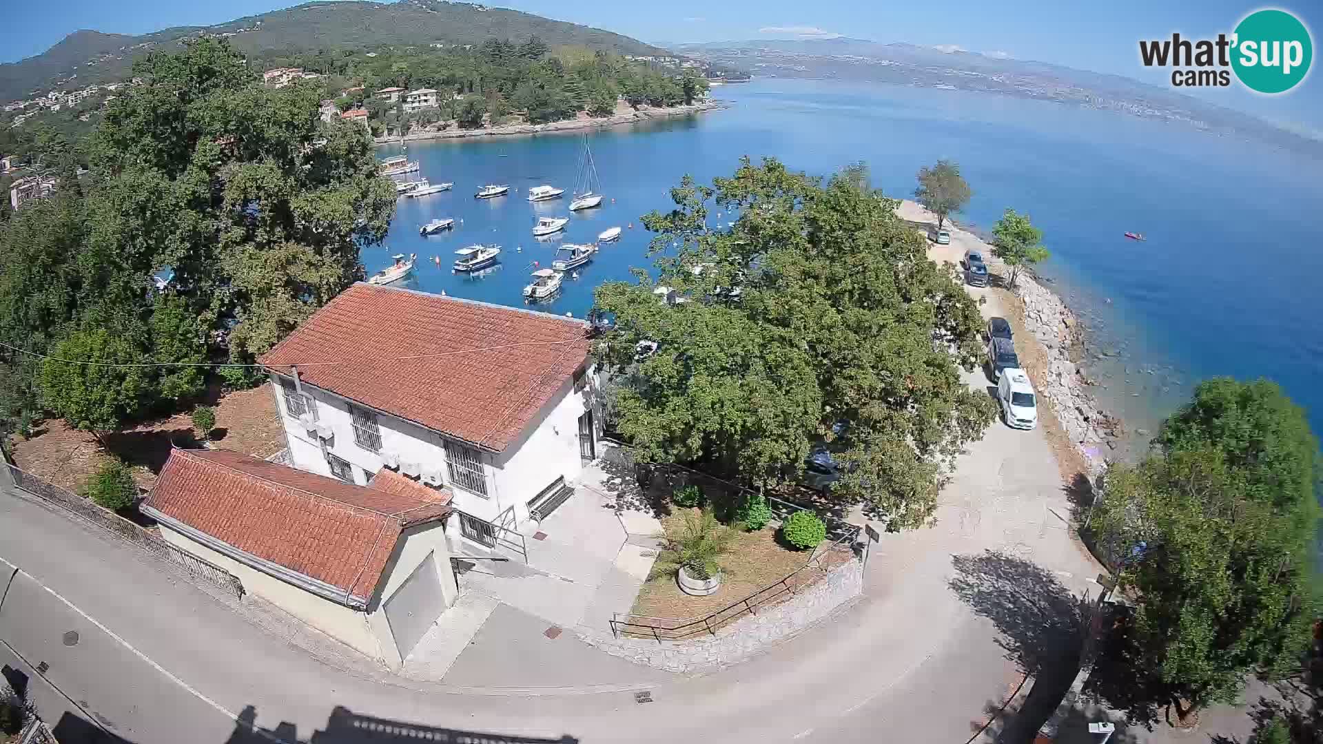 Webcam puerto de Ika – Vista en directo y luces de Opatija