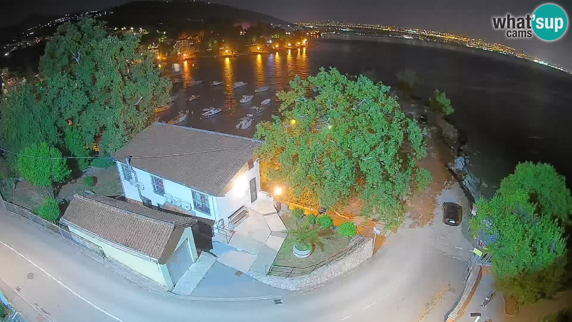 Webcam puerto de Ika – Vista en directo y luces de Opatija