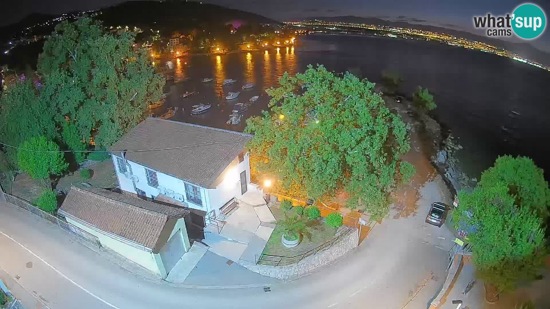 Webcam porto Ika – Vista LIVE sul porto e le luci di Opatija