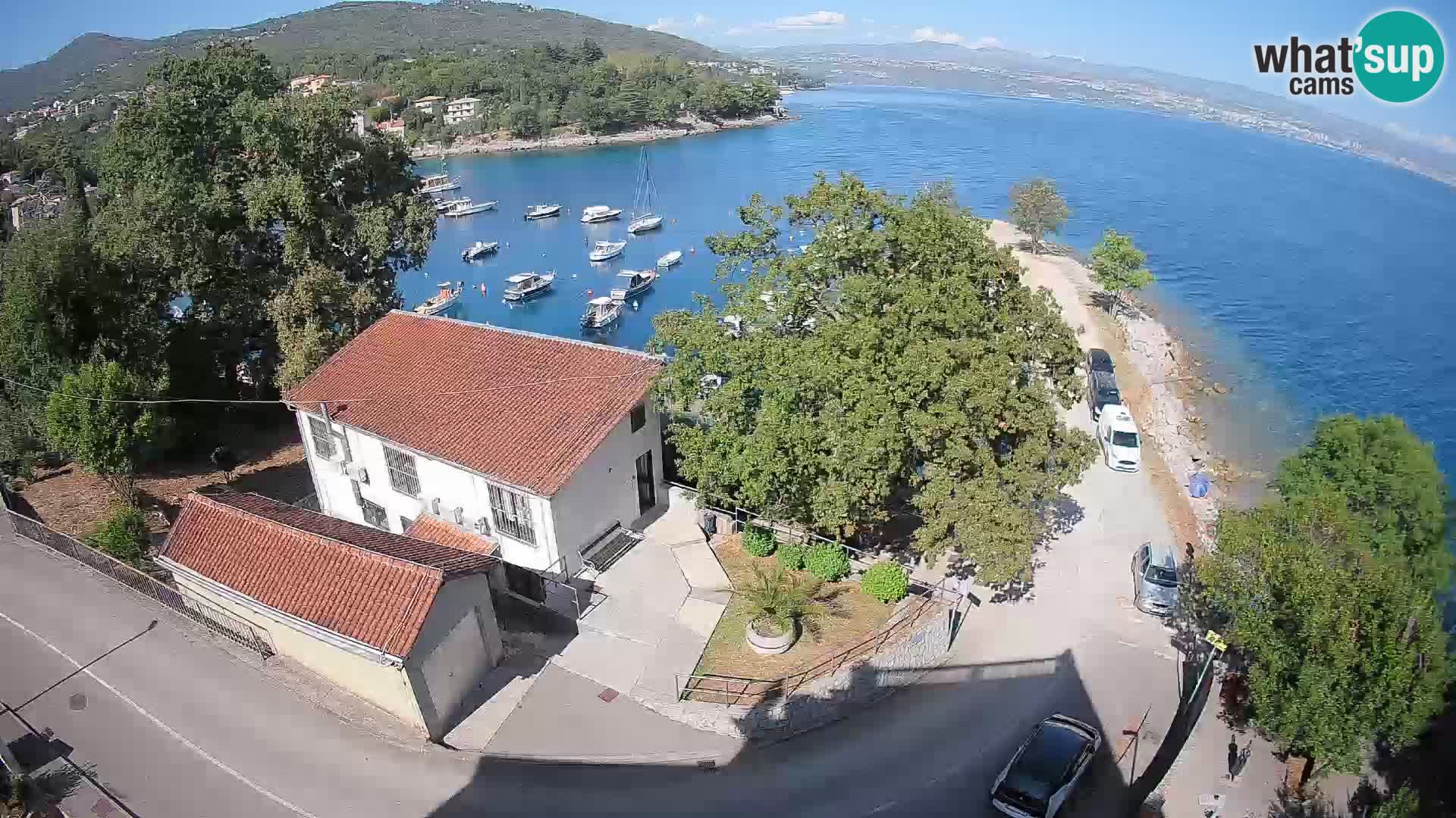 Webcam puerto de Ika – Vista en directo y luces de Opatija