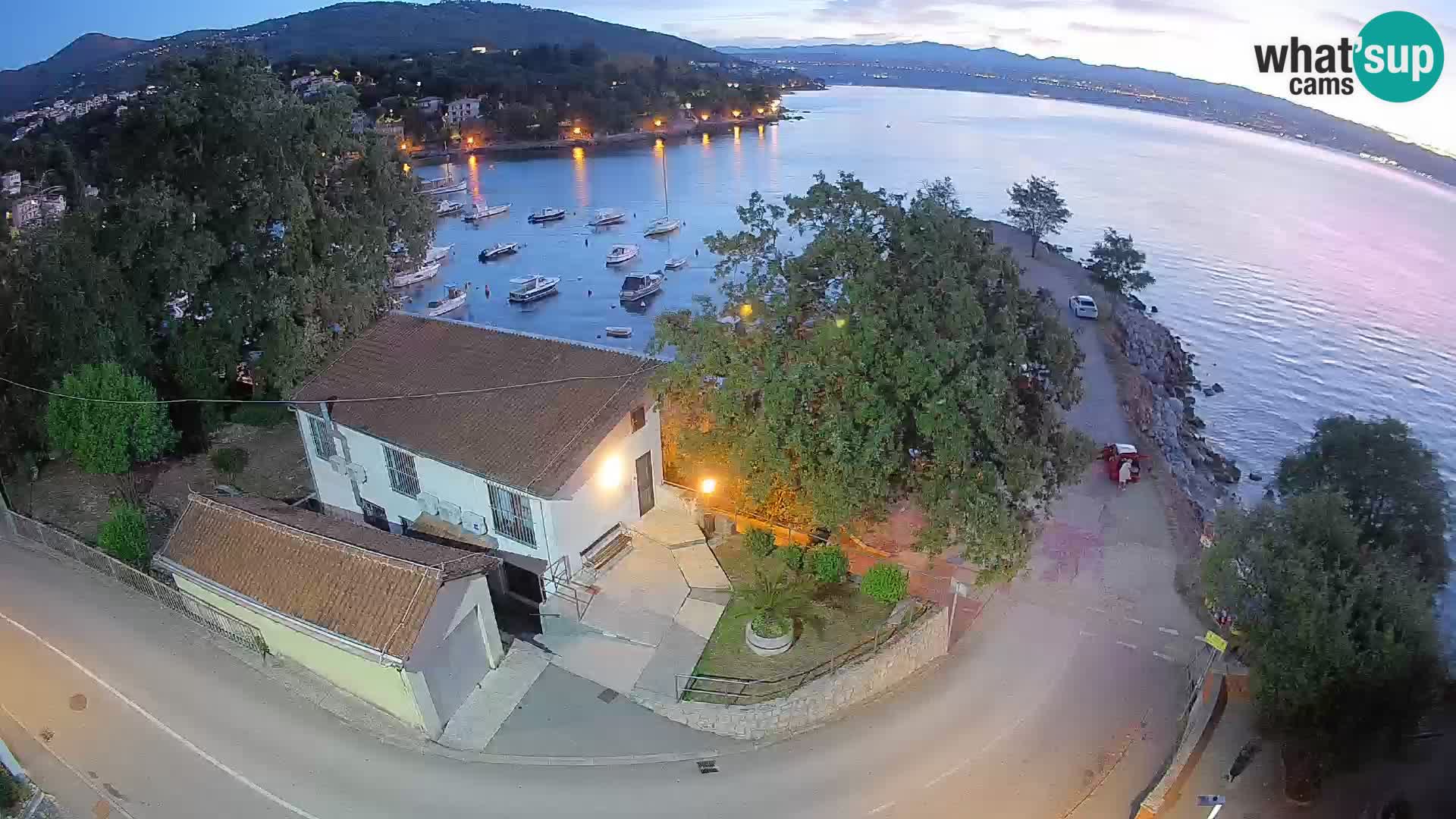 Webcam porto Ika – Vista LIVE sul porto e le luci di Opatija