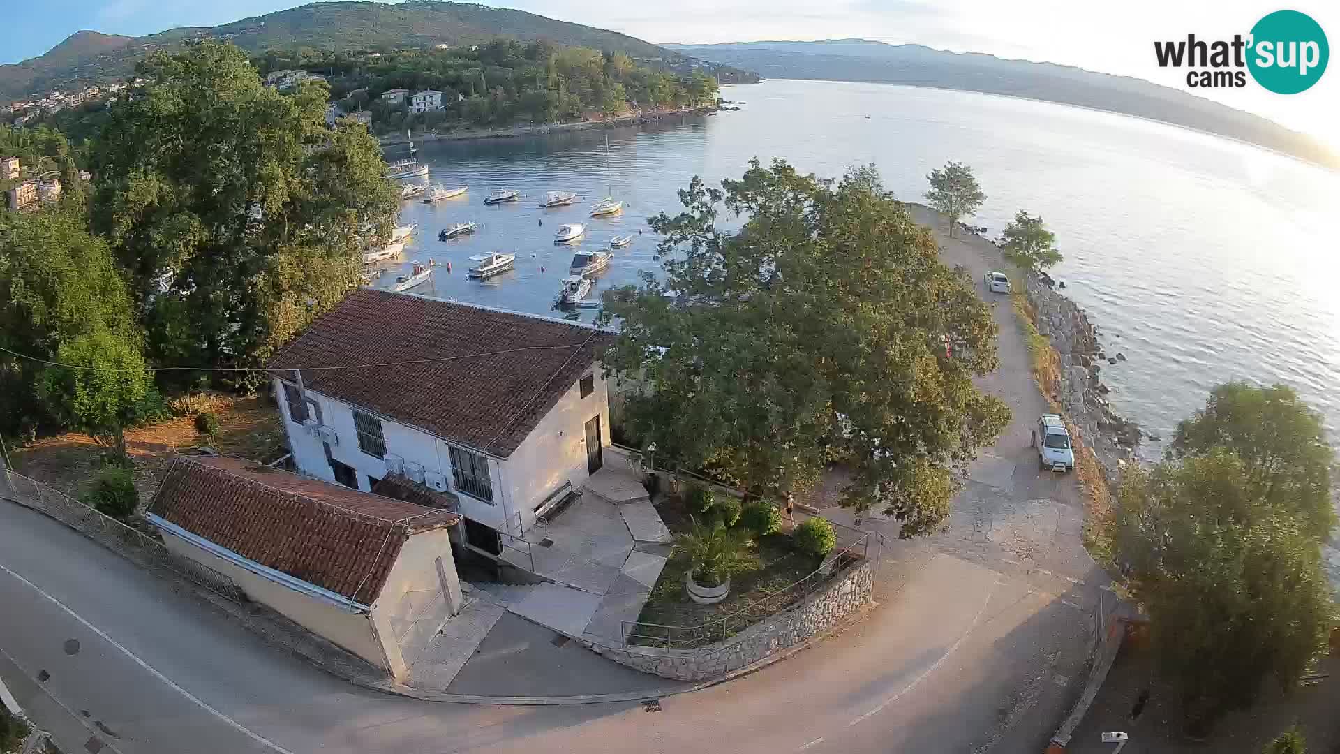Webcam puerto de Ika – Vista en directo y luces de Opatija