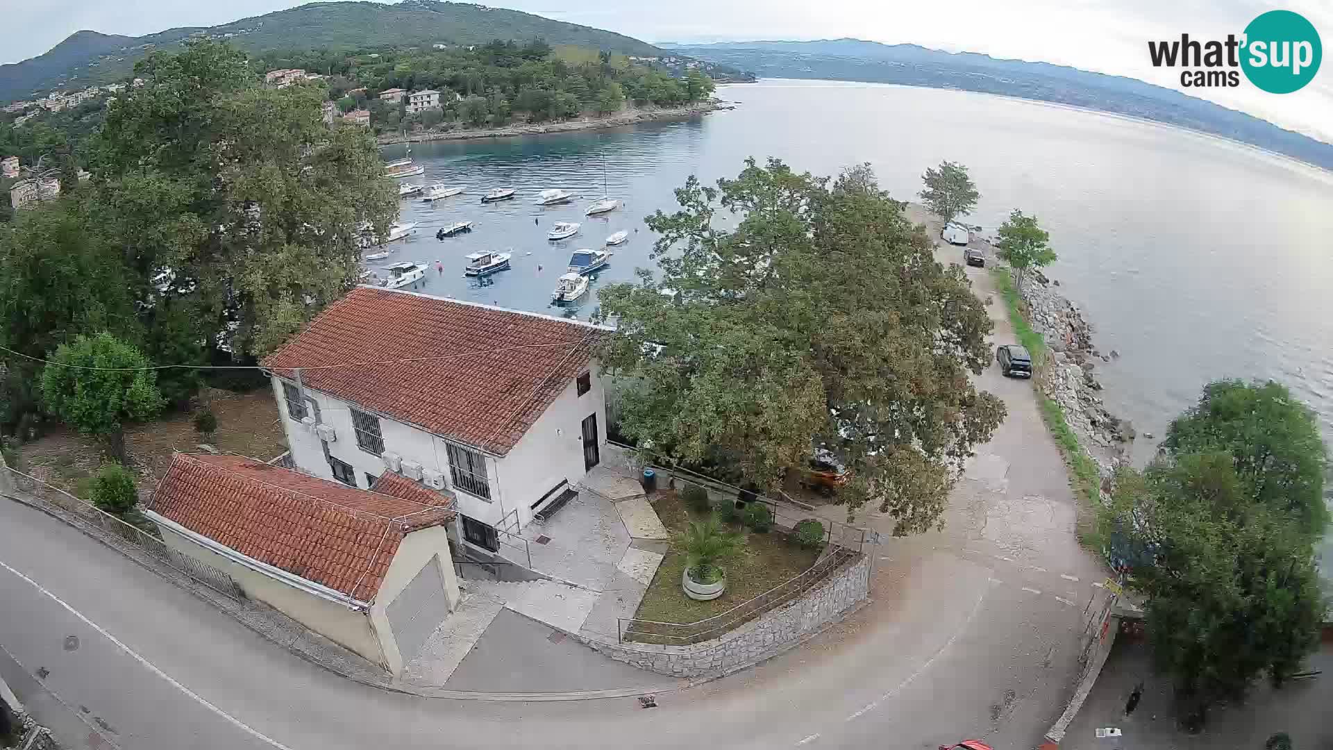 Webcam puerto de Ika – Vista en directo y luces de Opatija