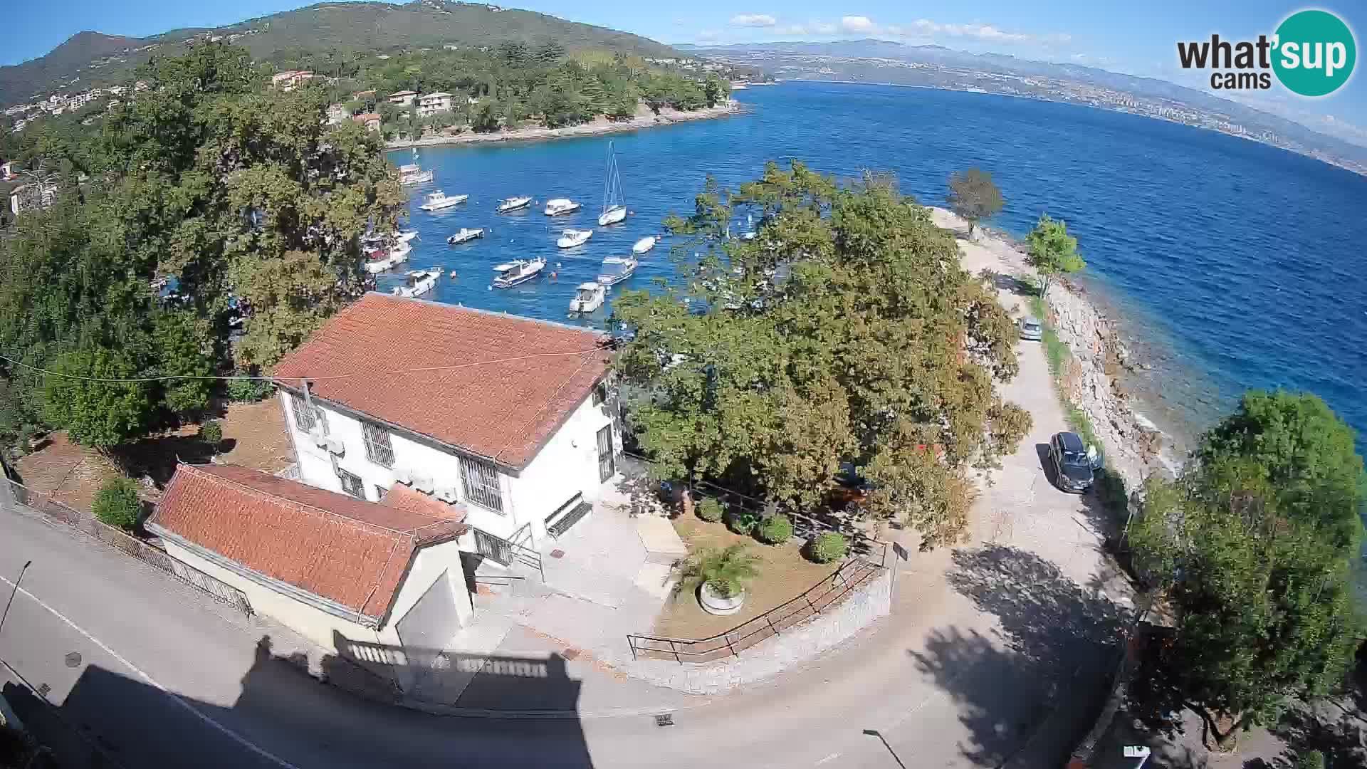 Webcam puerto de Ika – Vista en directo y luces de Opatija