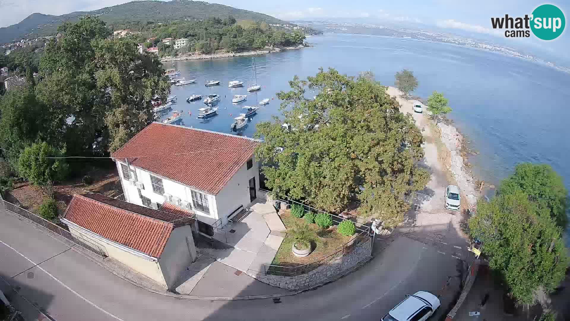 Webcam puerto de Ika – Vista en directo y luces de Opatija