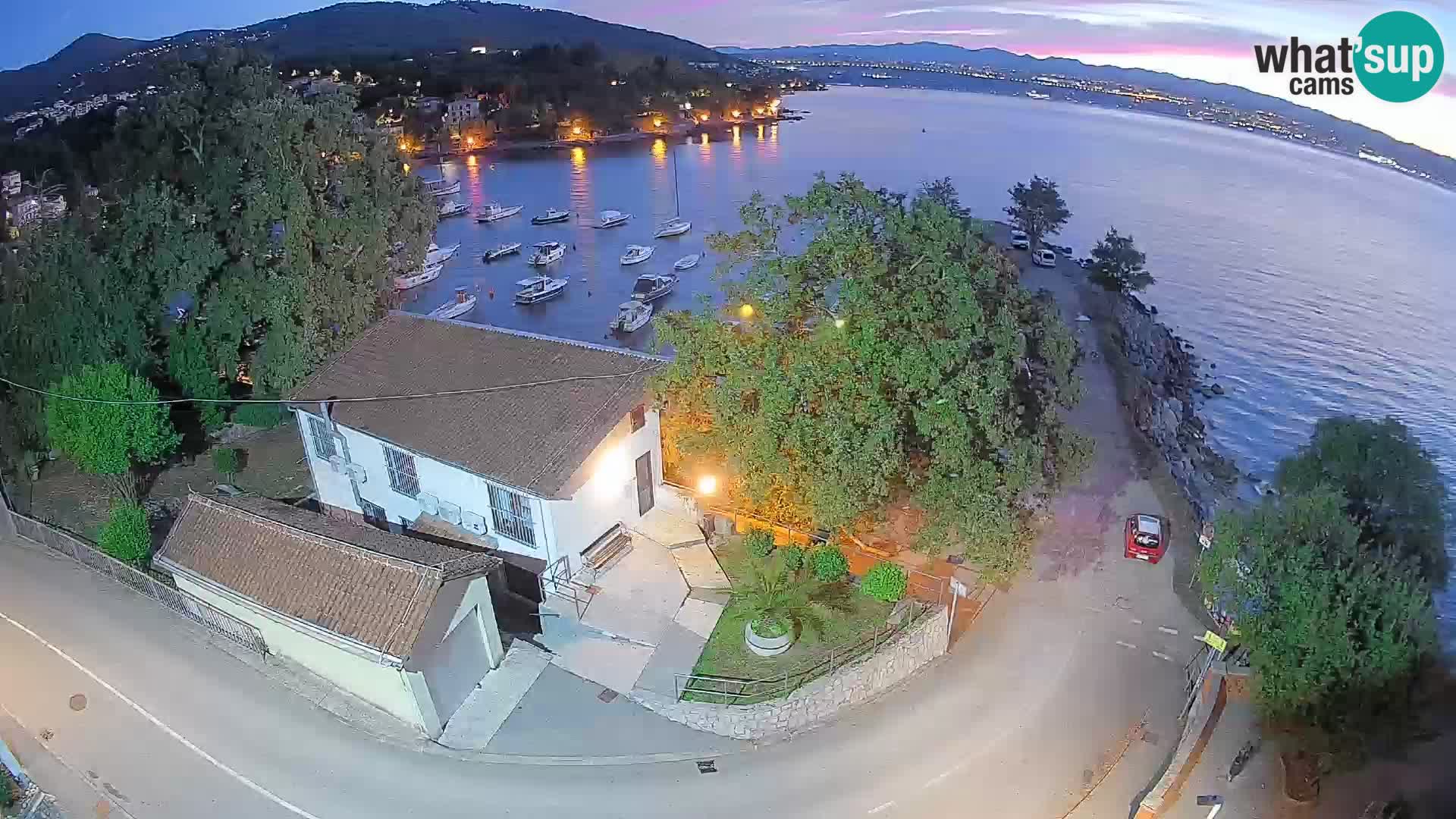 Webcam porto Ika – Vista LIVE sul porto e le luci di Opatija