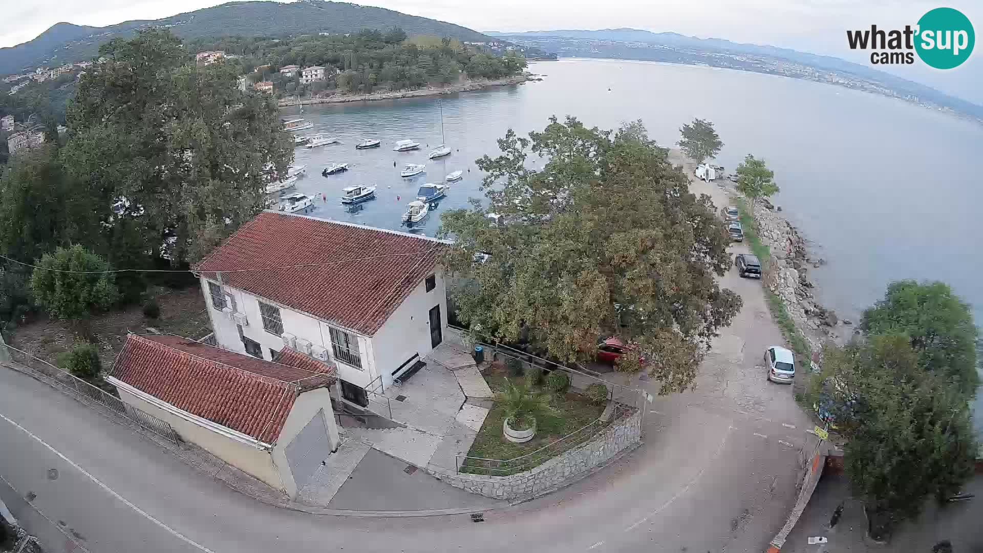 Webcam puerto de Ika – Vista en directo y luces de Opatija