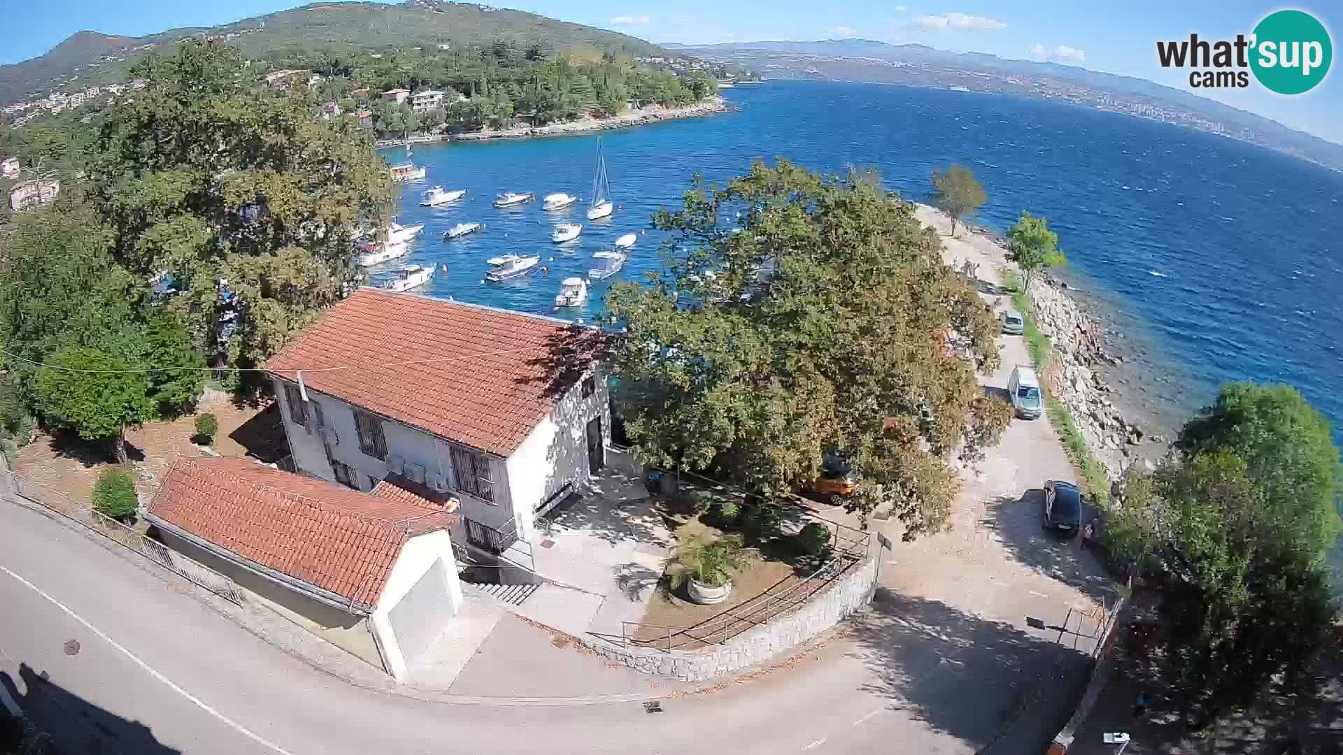 Webcam puerto de Ika – Vista en directo y luces de Opatija