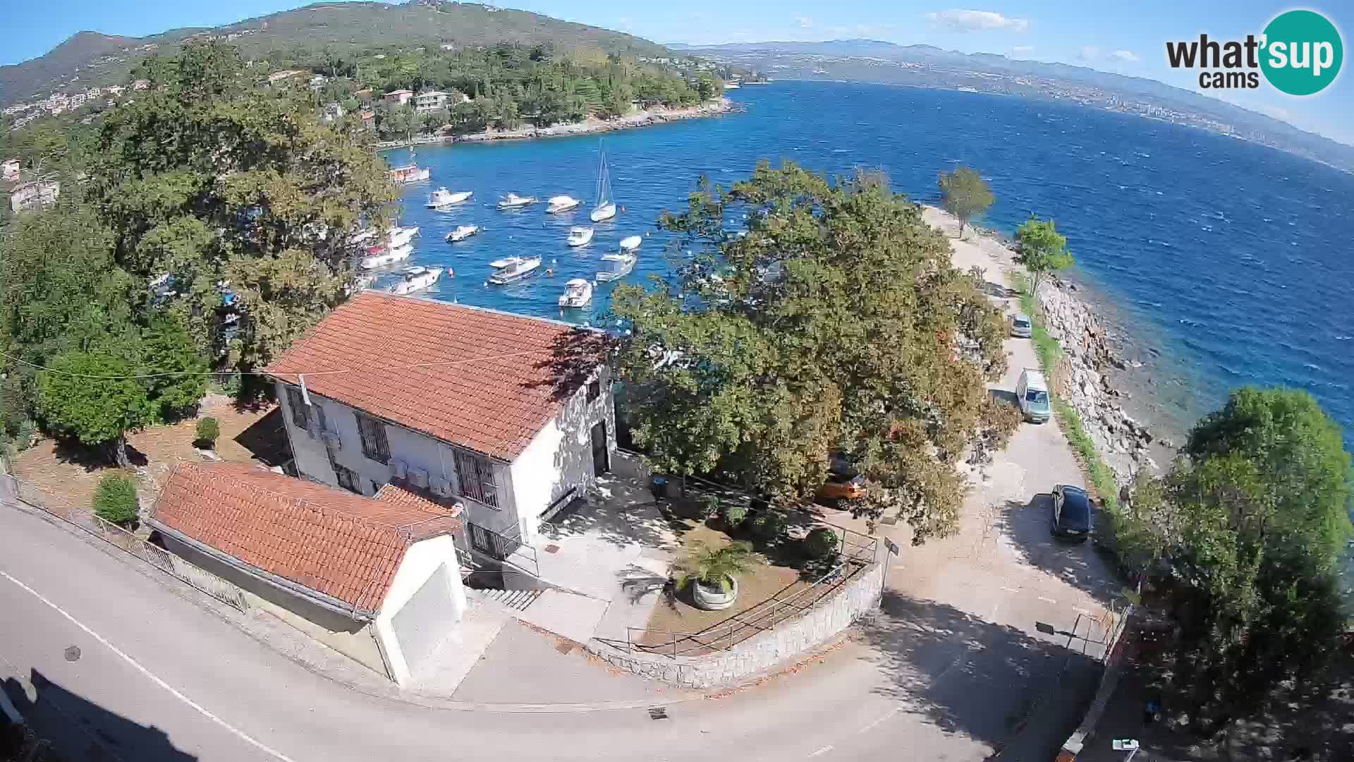 Webcam puerto de Ika – Vista en directo y luces de Opatija