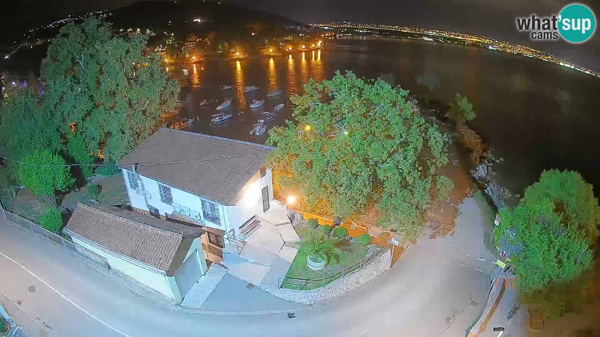 Webcam puerto de Ika – Vista en directo y luces de Opatija