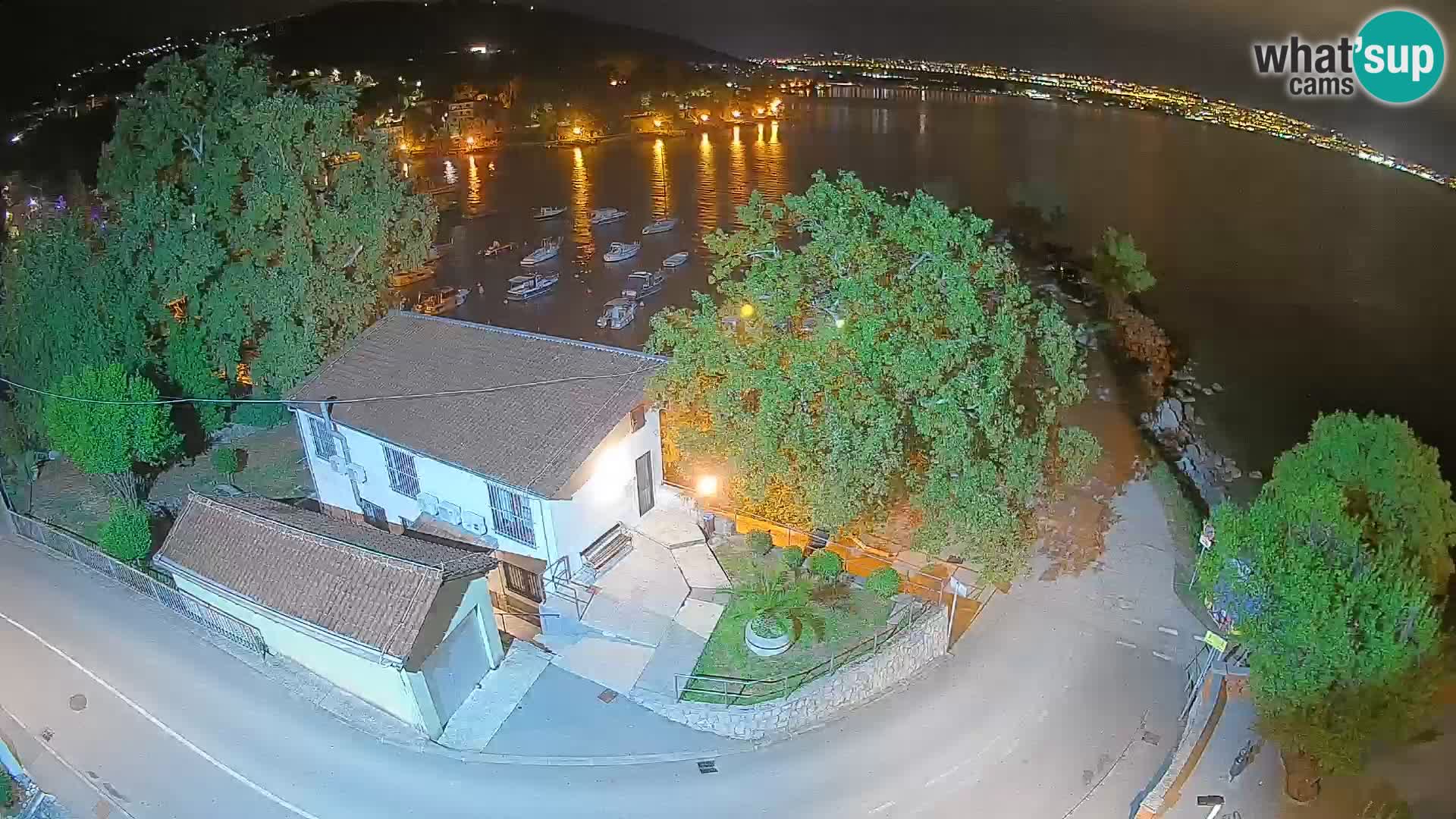 Webcam porto Ika – Vista LIVE sul porto e le luci di Opatija