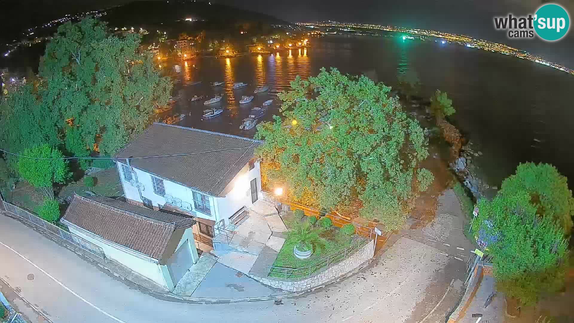 Webcam puerto de Ika – Vista en directo y luces de Opatija