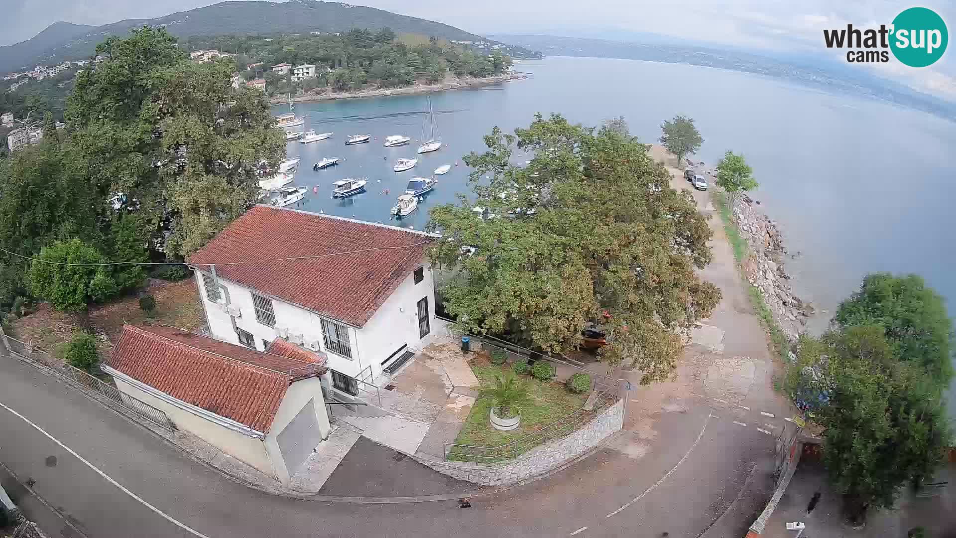 Webcam puerto de Ika – Vista en directo y luces de Opatija