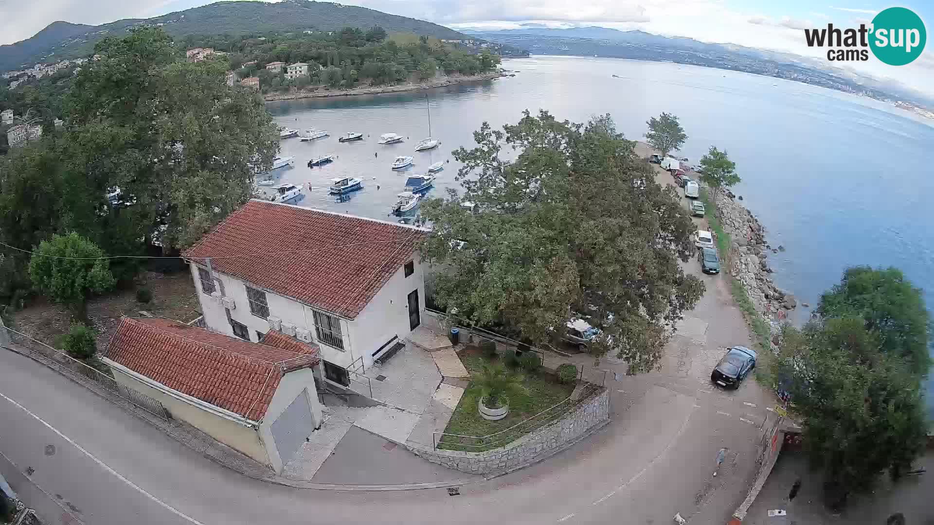 Webcam puerto de Ika – Vista en directo y luces de Opatija