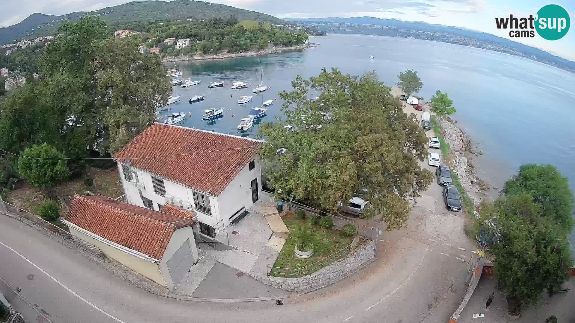 Webcam puerto de Ika – Vista en directo y luces de Opatija