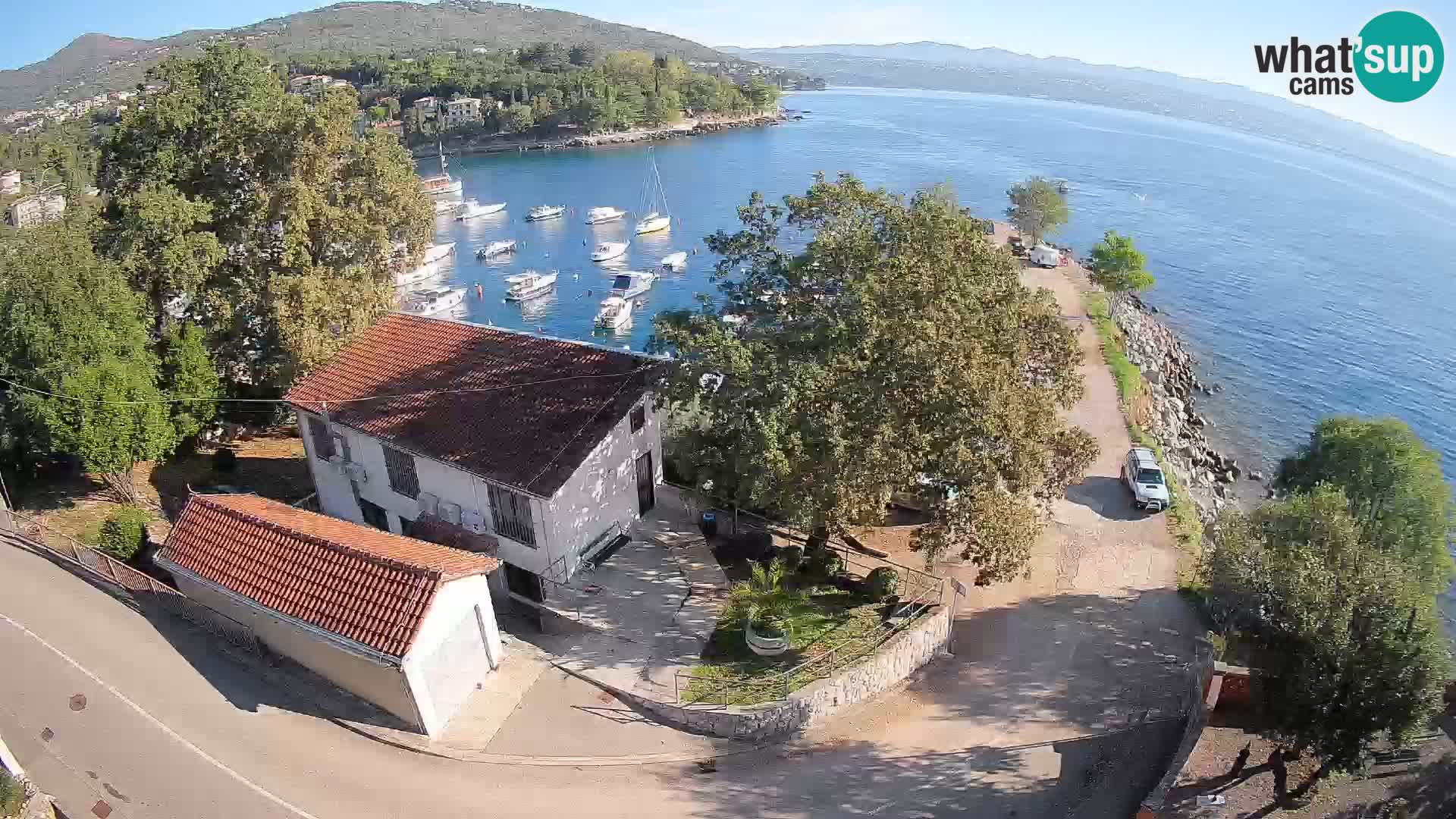 Webcam puerto de Ika – Vista en directo y luces de Opatija