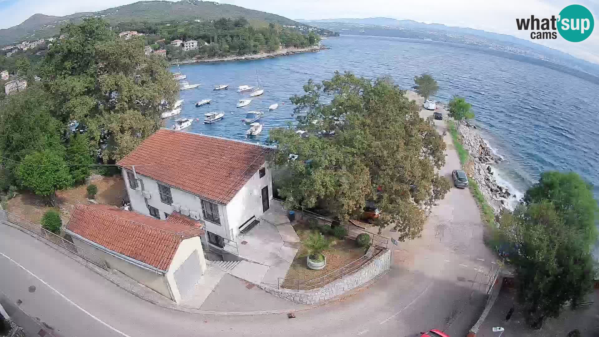 Webcam puerto de Ika – Vista en directo y luces de Opatija