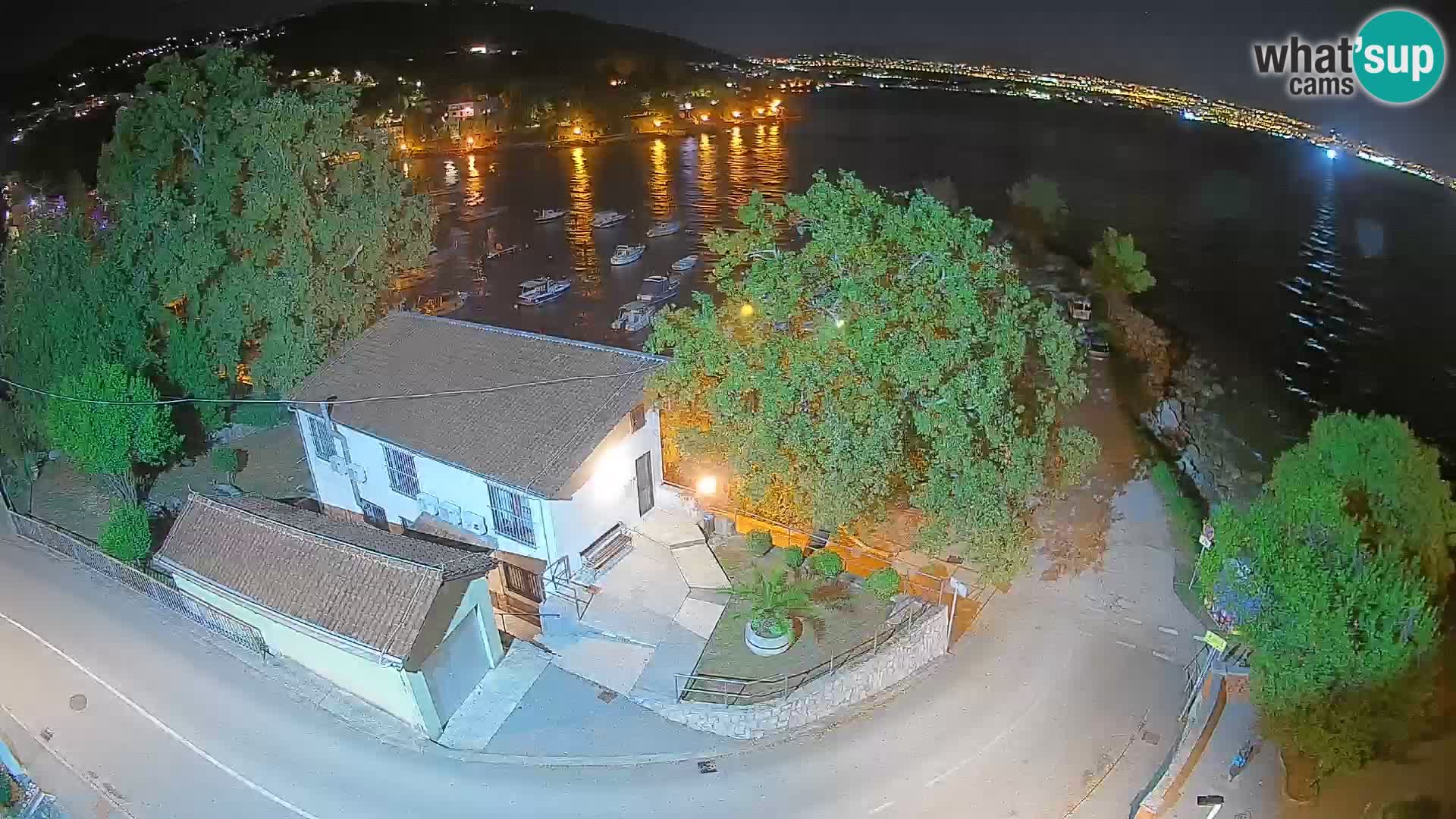 Webcam puerto de Ika – Vista en directo y luces de Opatija