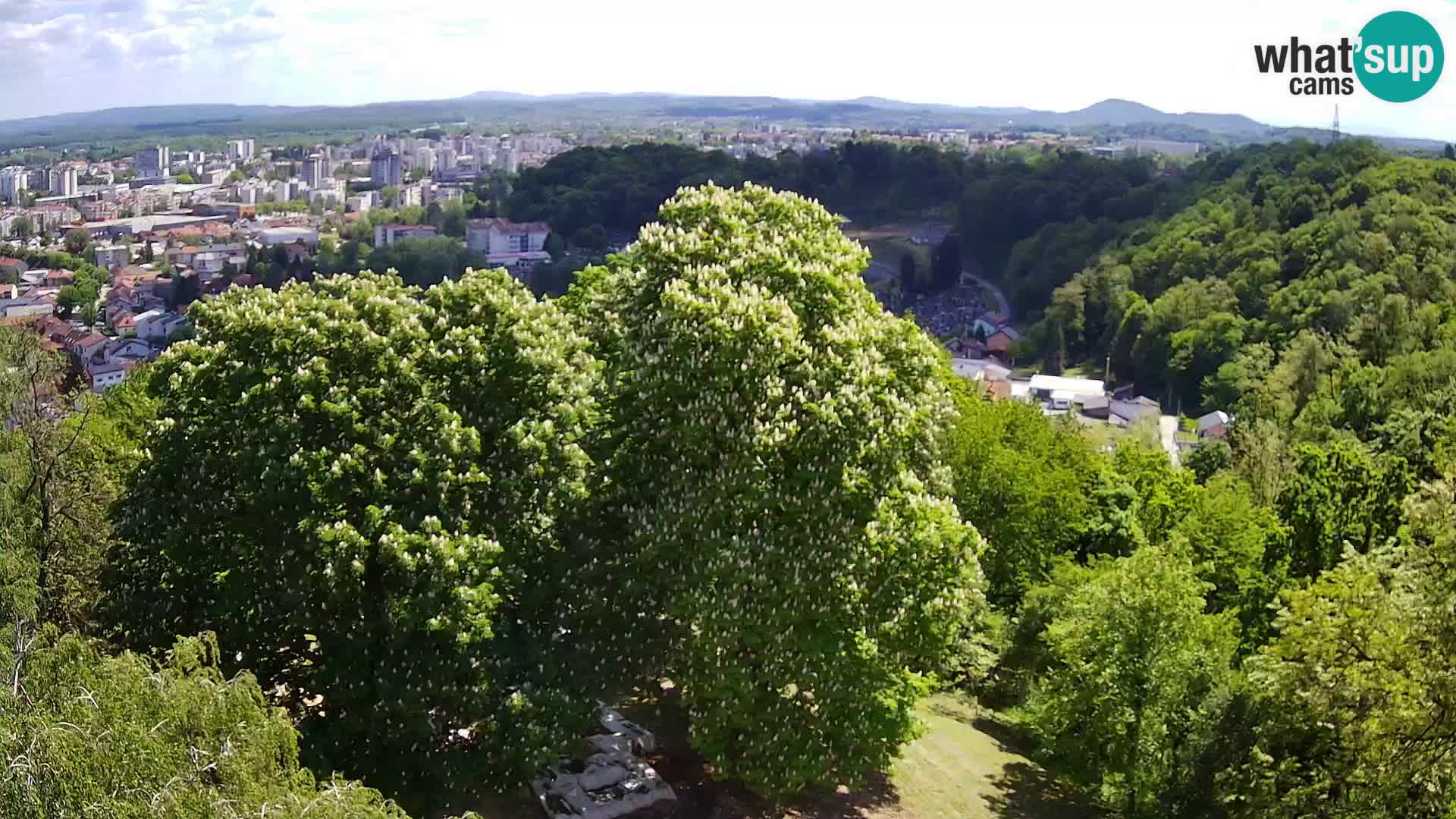 Spletna kamera Karlovac Dubovac grad – Pogled v živo na zgodovinsko znamenitost Karlovca