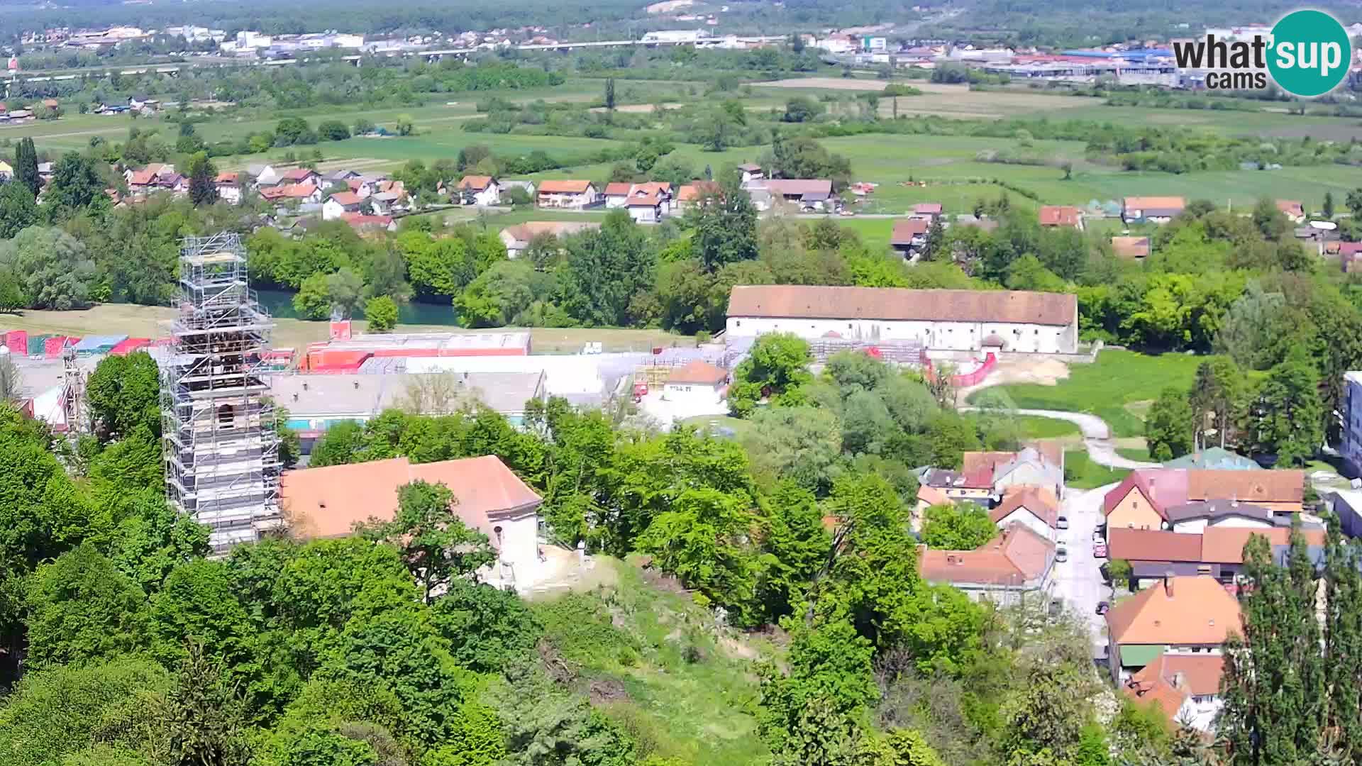 Spletna kamera Karlovac Dubovac grad – Pogled v živo na zgodovinsko znamenitost Karlovca