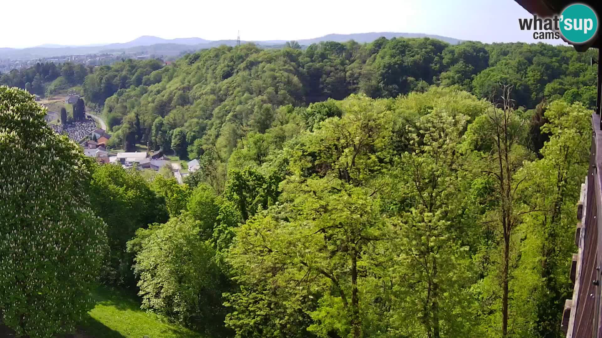 Spletna kamera Karlovac Dubovac grad – Pogled v živo na zgodovinsko znamenitost Karlovca