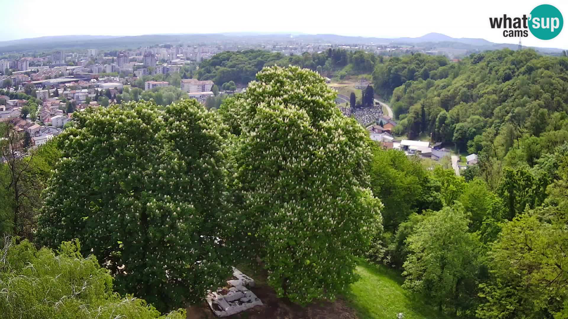 Spletna kamera Karlovac Dubovac grad – Pogled v živo na zgodovinsko znamenitost Karlovca