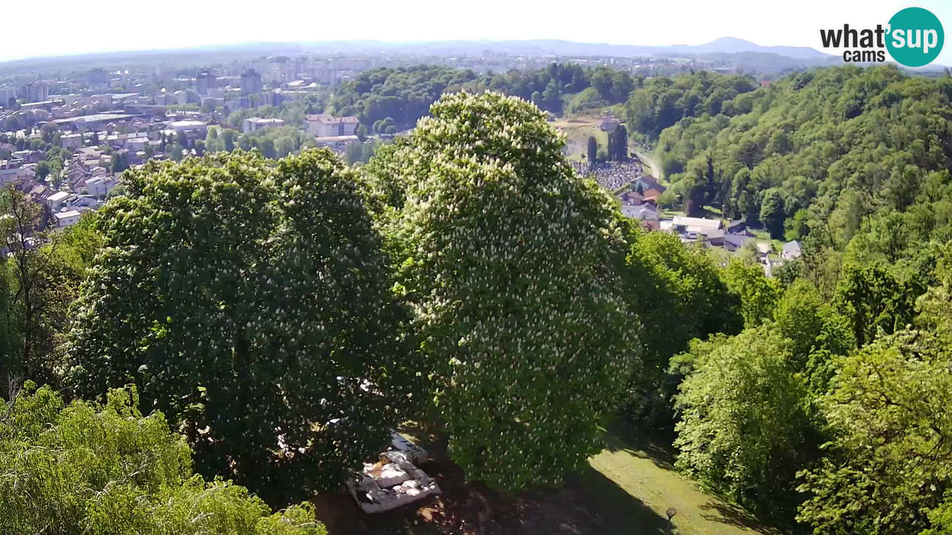 Spletna kamera Karlovac Dubovac grad – Pogled v živo na zgodovinsko znamenitost Karlovca