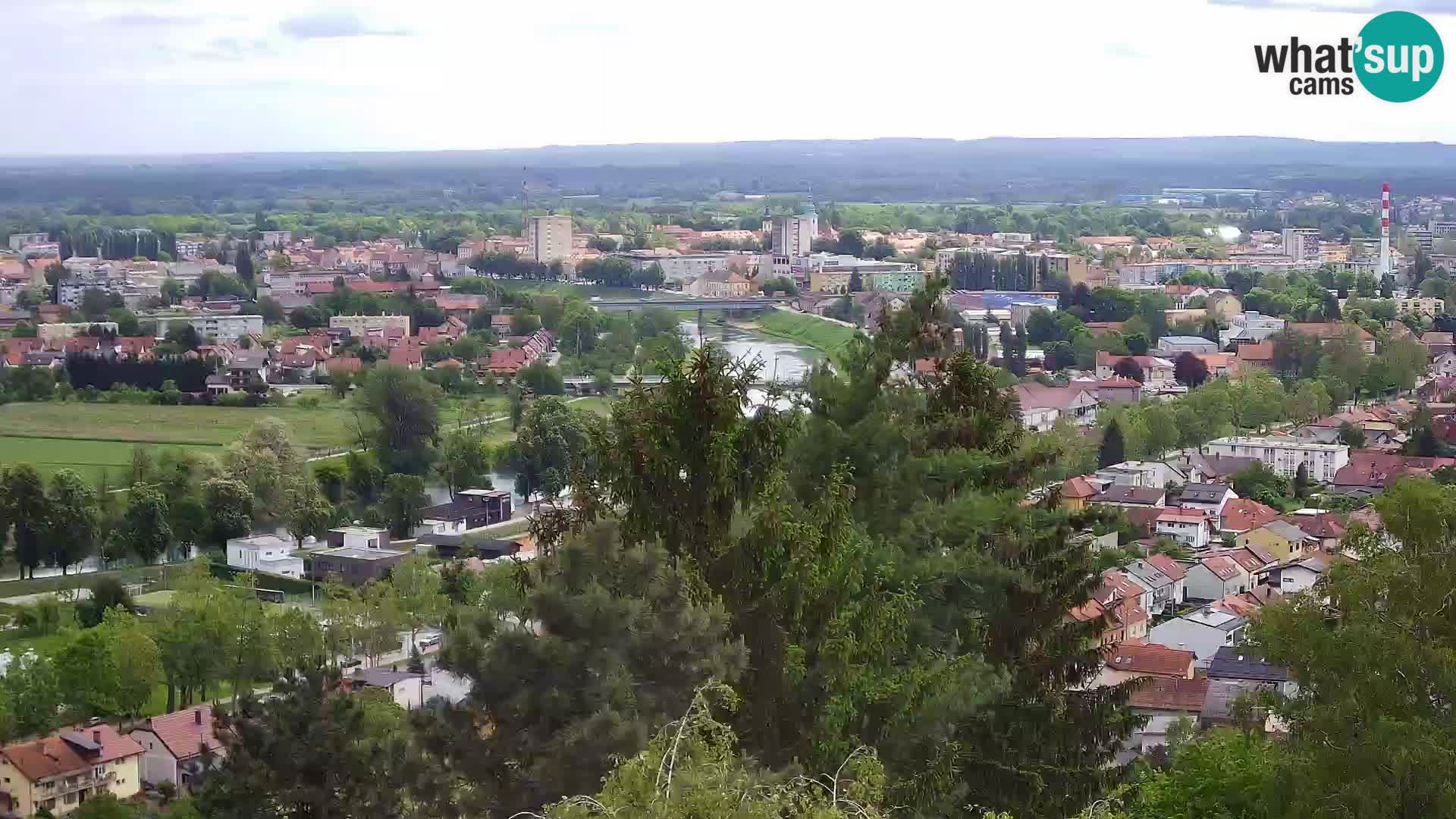 Spletna kamera Karlovac Dubovac grad – Pogled v živo na zgodovinsko znamenitost Karlovca
