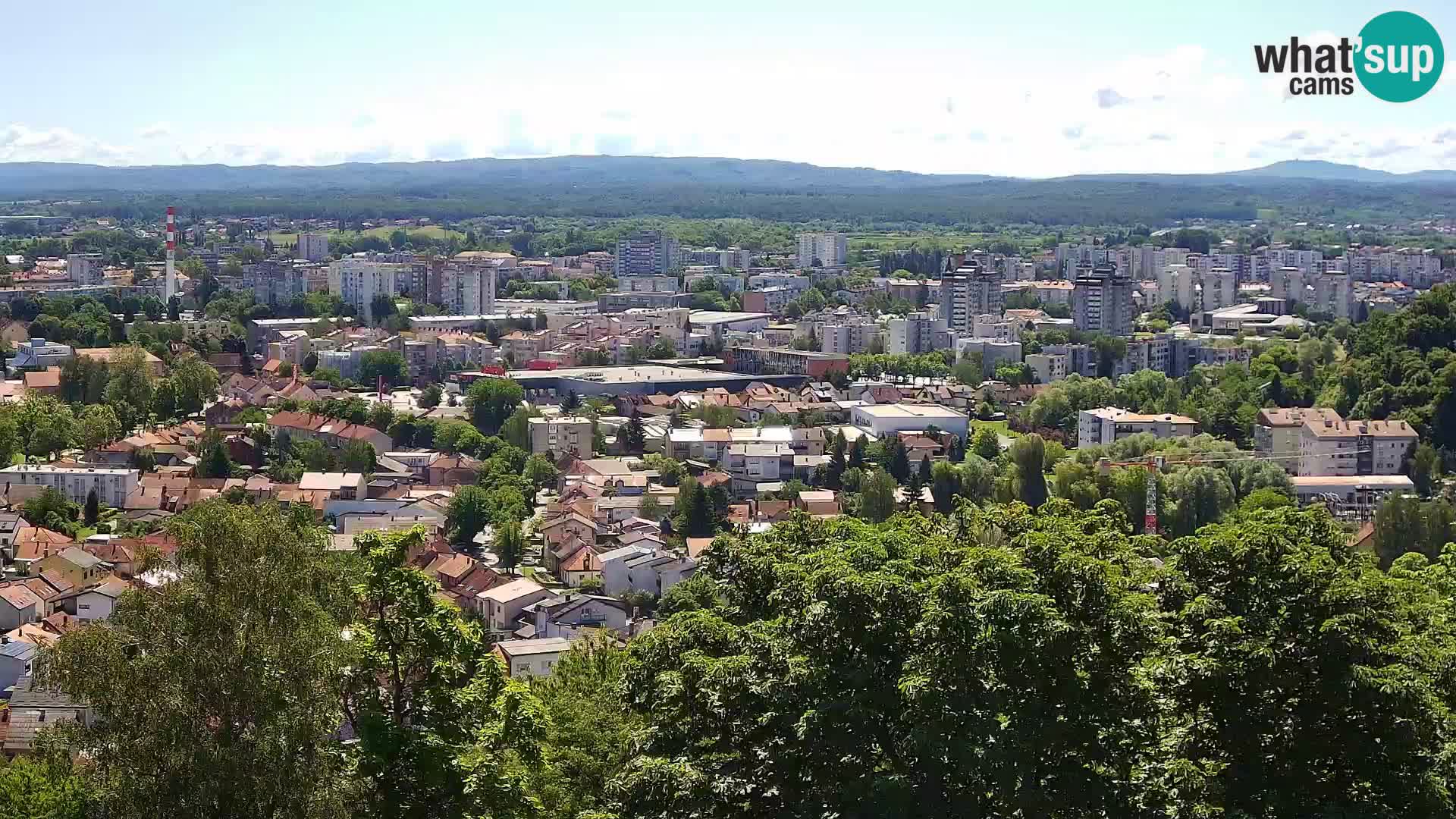 Spletna kamera Karlovac Dubovac grad – Pogled v živo na zgodovinsko znamenitost Karlovca