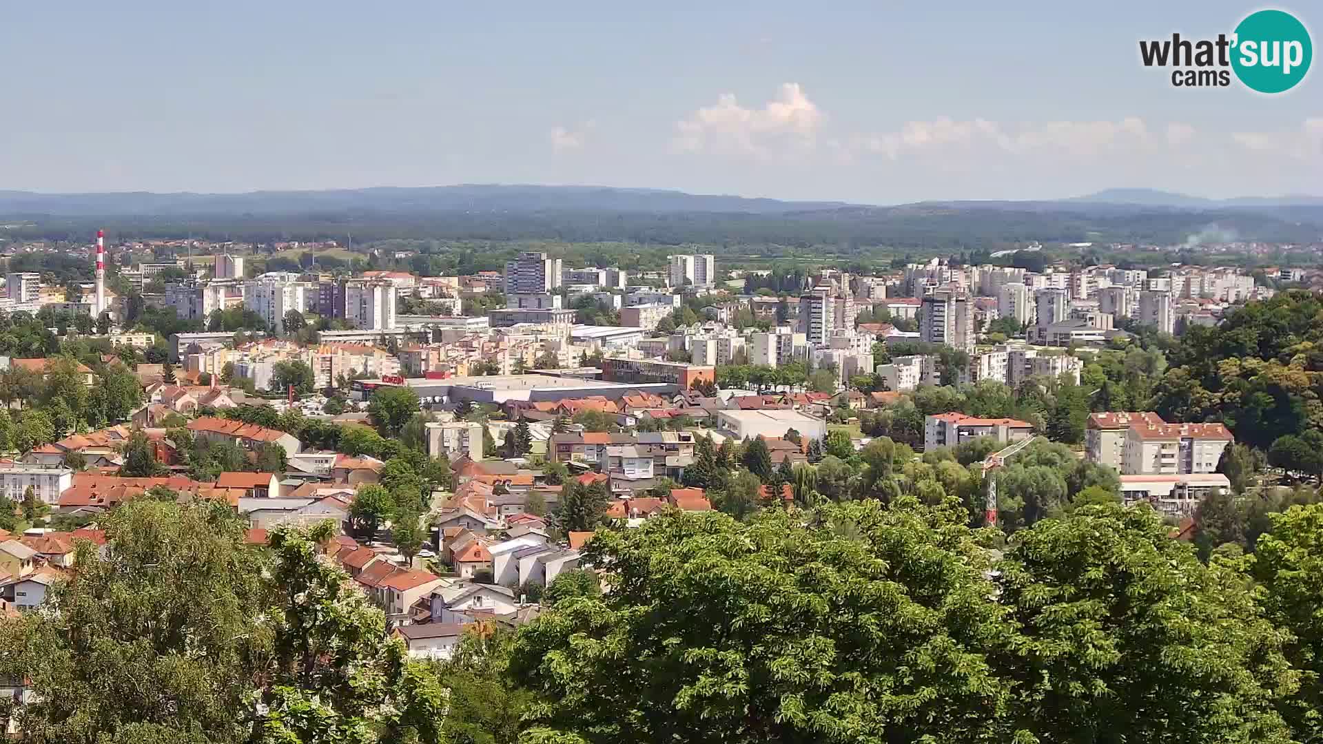 Spletna kamera Karlovac Dubovac grad – Pogled v živo na zgodovinsko znamenitost Karlovca