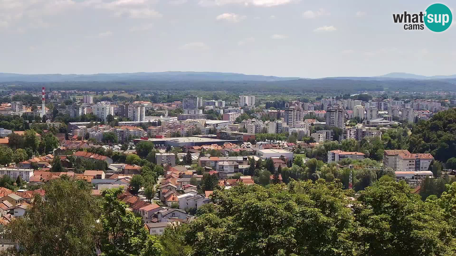 Spletna kamera Karlovac Dubovac grad – Pogled v živo na zgodovinsko znamenitost Karlovca