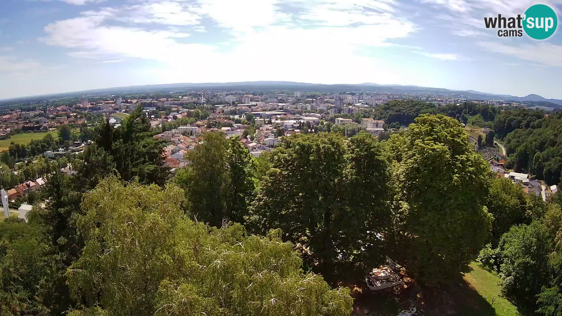 Spletna kamera Karlovac Dubovac grad – Pogled v živo na zgodovinsko znamenitost Karlovca