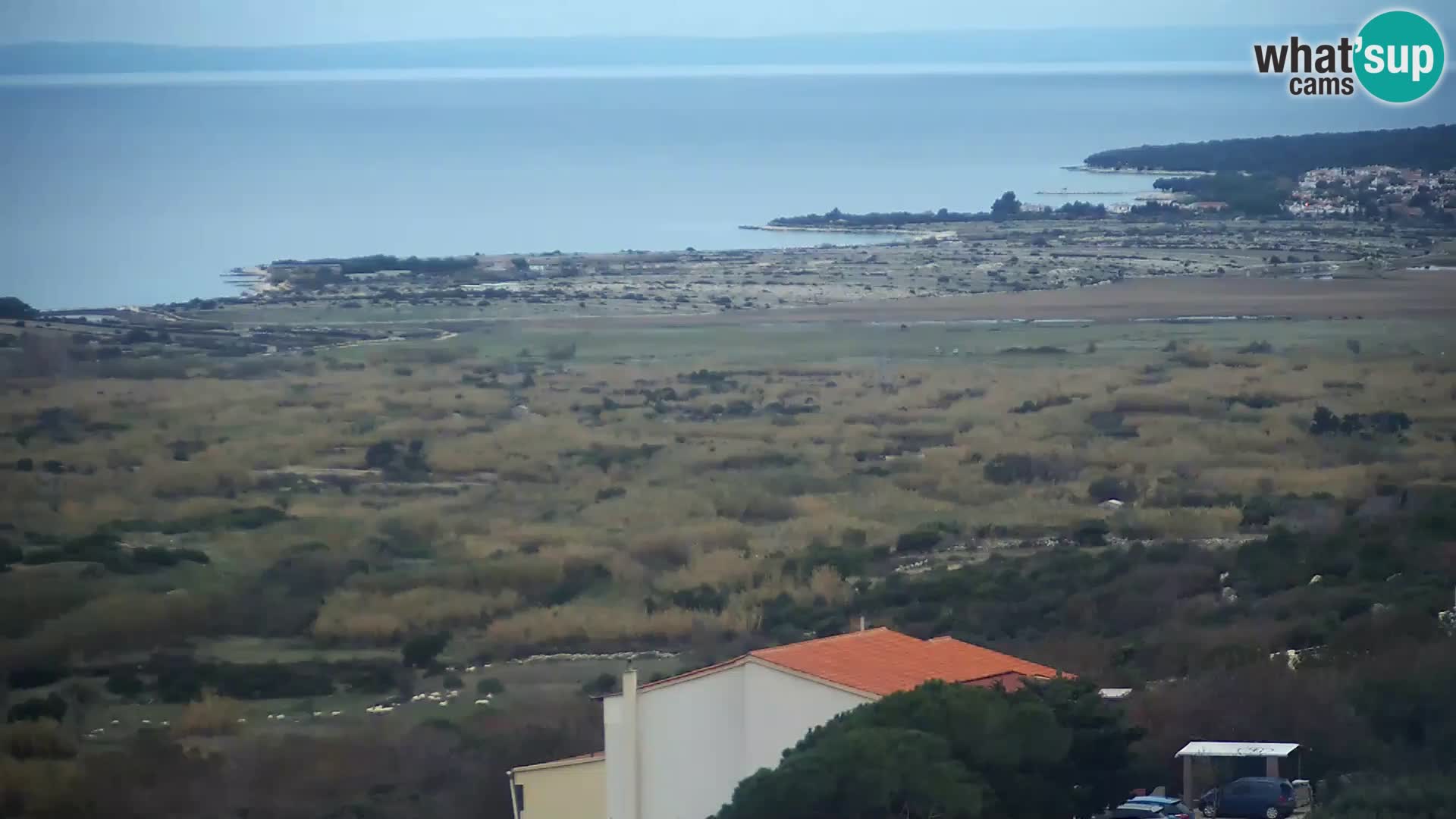 Vista dalla fabbrica di formaggio Gligora Kolan – isola di Pag