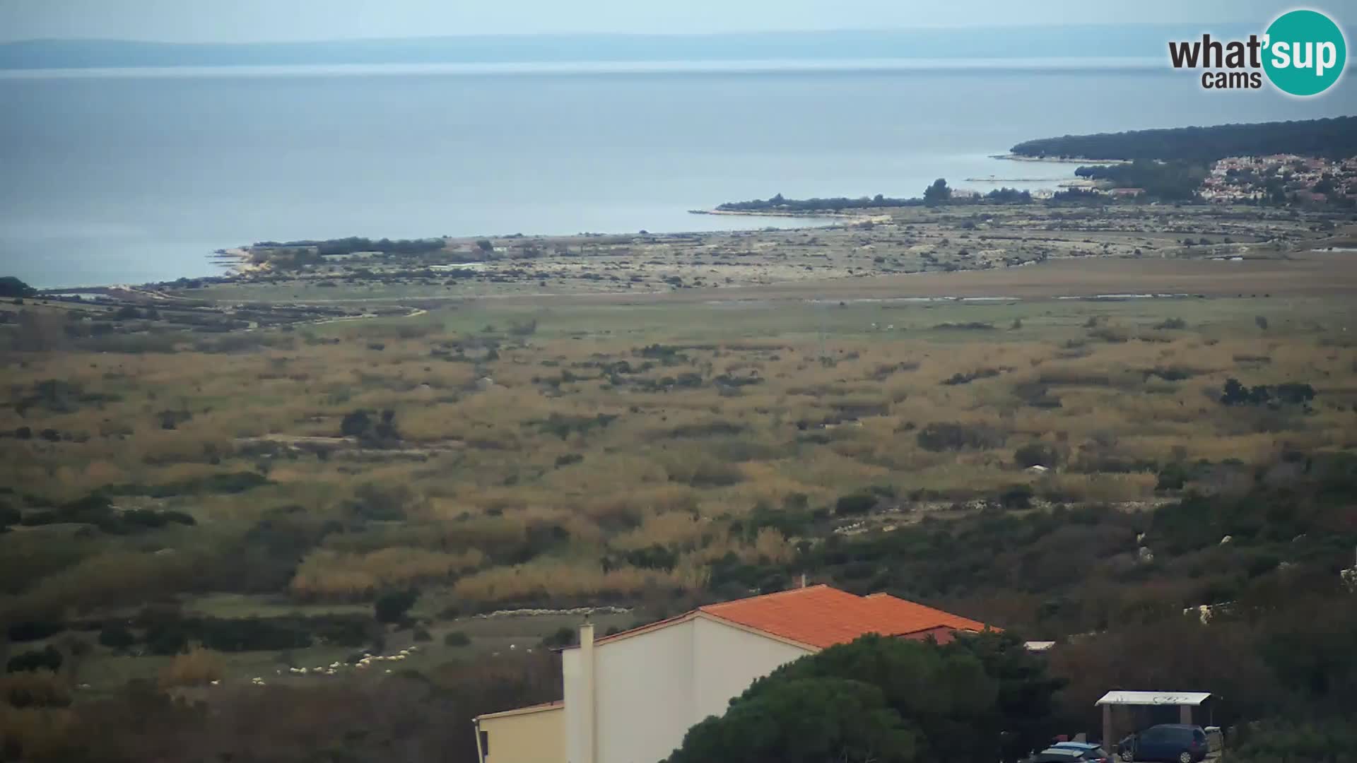 Vista dalla fabbrica di formaggio Gligora Kolan – isola di Pag