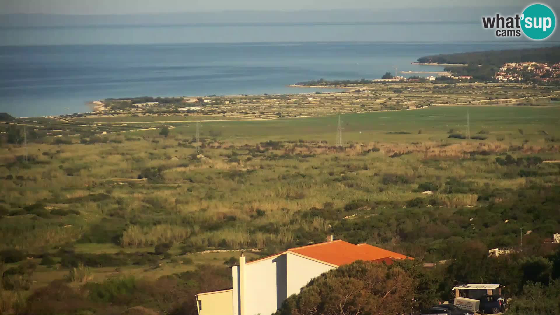 Vista dalla fabbrica di formaggio Gligora Kolan – isola di Pag