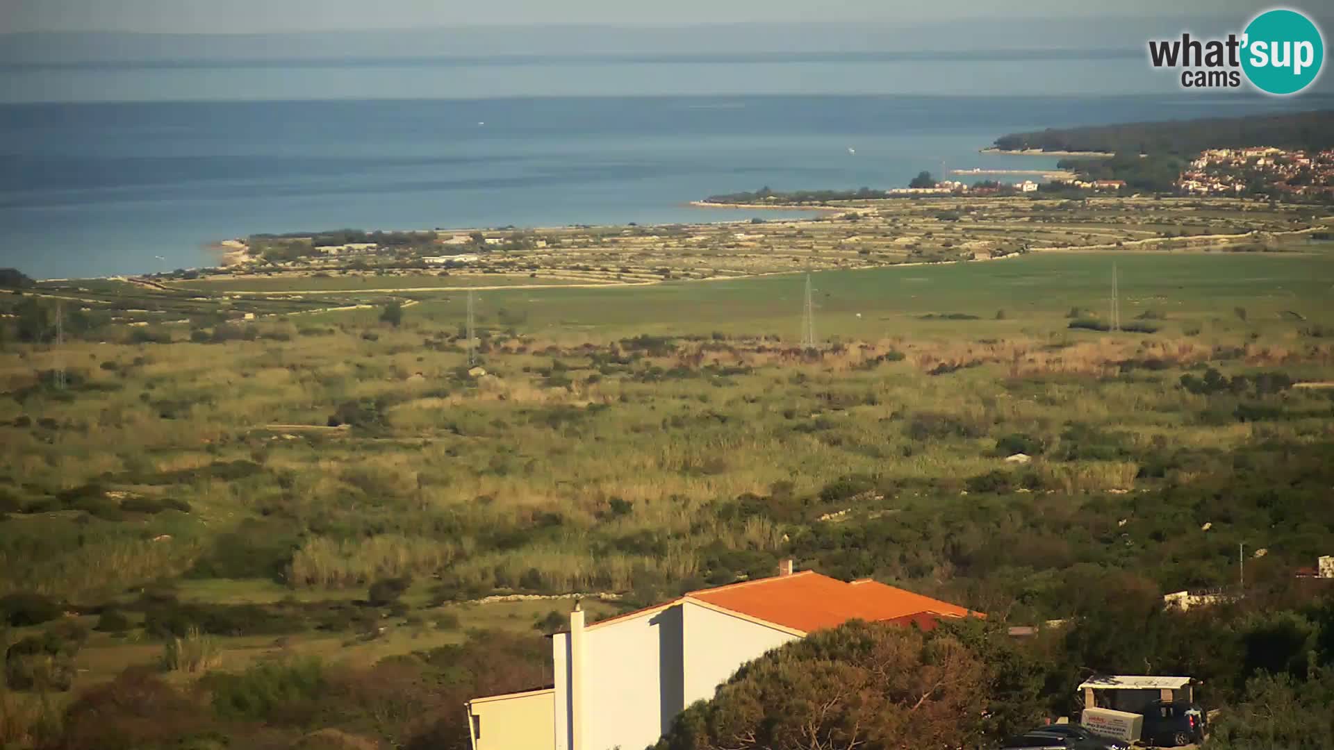 Vista dalla fabbrica di formaggio Gligora Kolan – isola di Pag