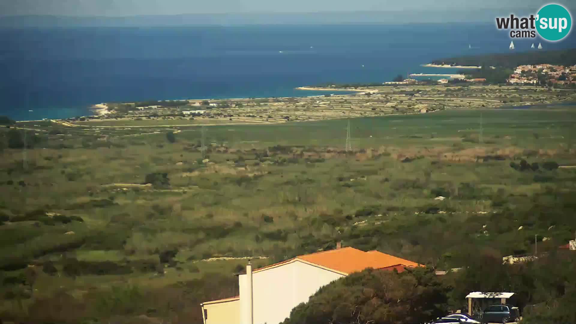 Vista dalla fabbrica di formaggio Gligora Kolan – isola di Pag