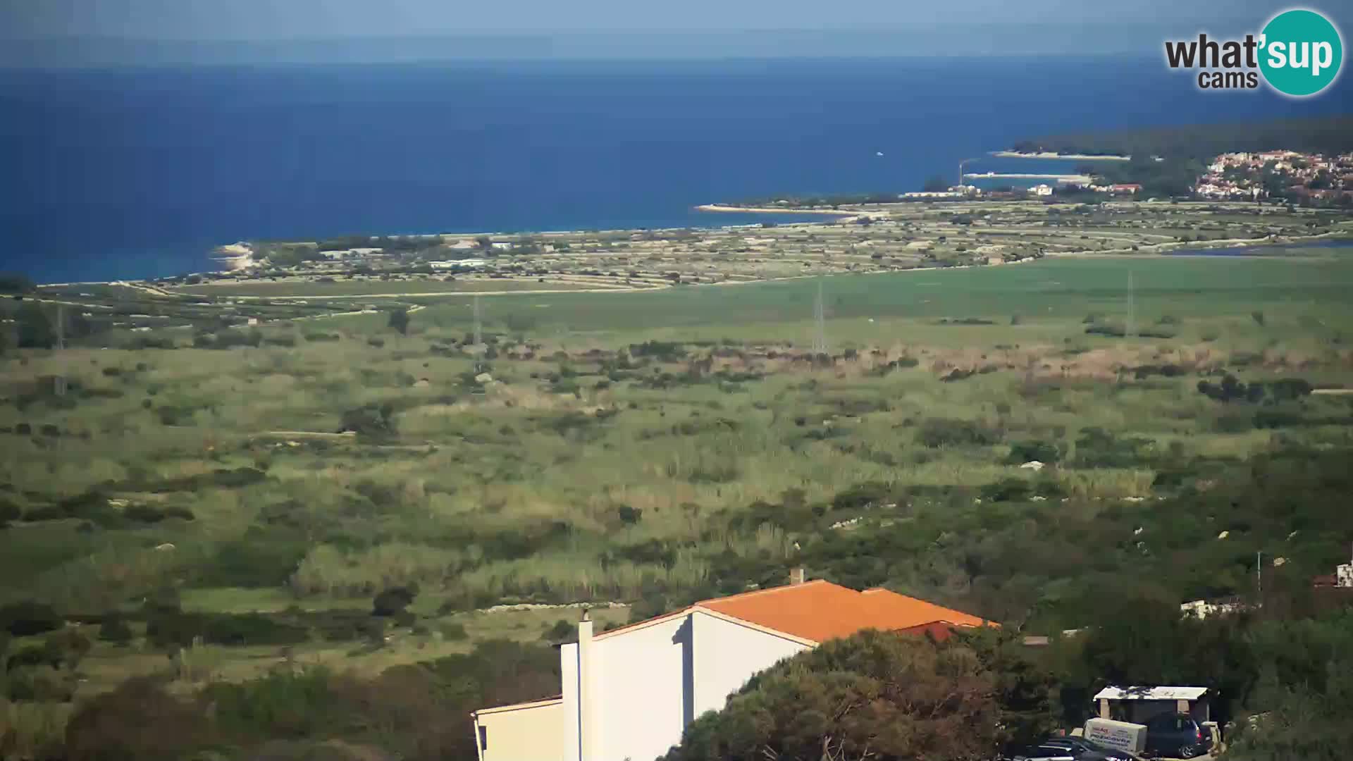 Vista dalla fabbrica di formaggio Gligora Kolan – isola di Pag