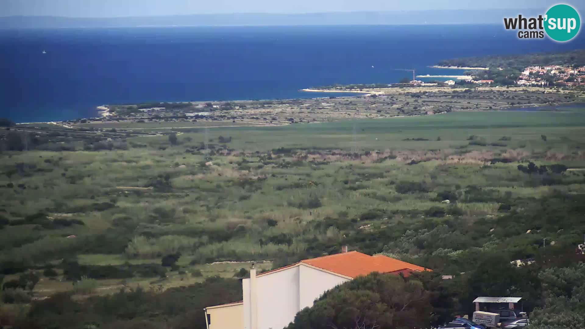 Vista dalla fabbrica di formaggio Gligora Kolan – isola di Pag