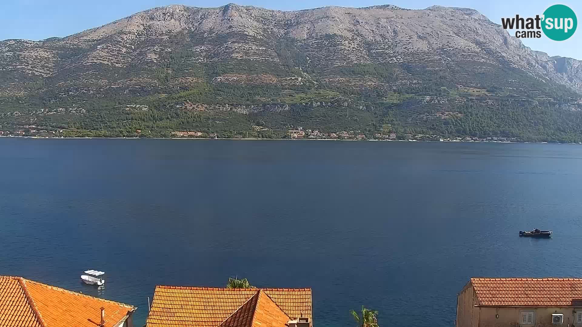 Panorama mesta Korčula kamera v živo