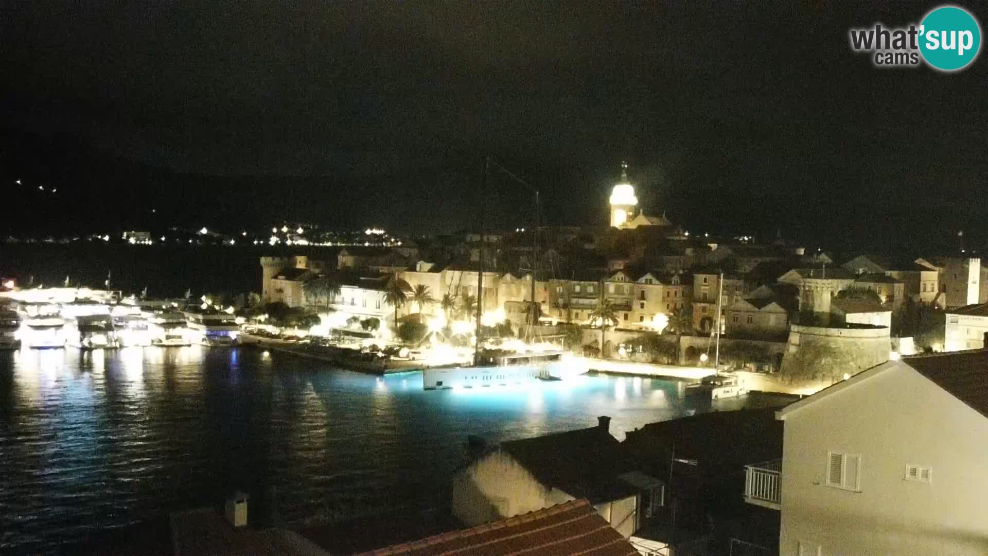 Panorama city Korčula webcam live