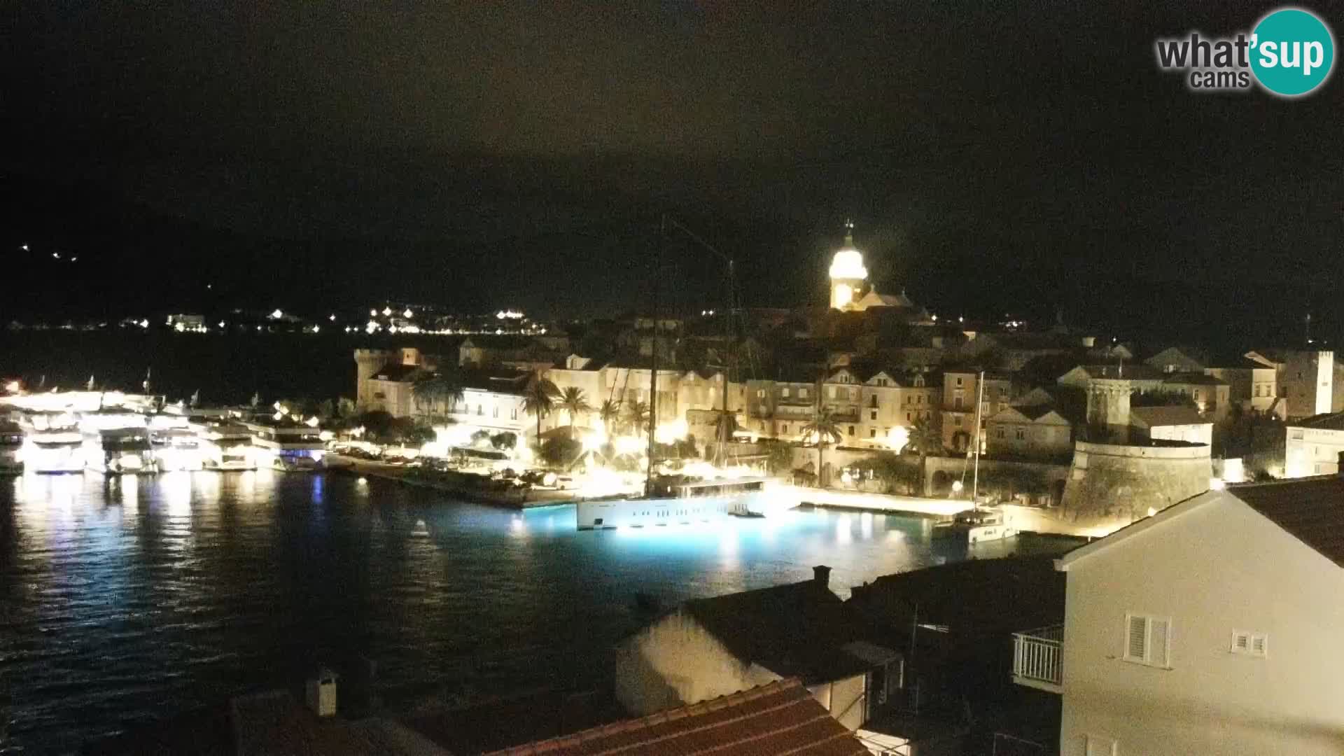 Panorama city Korčula webcam live