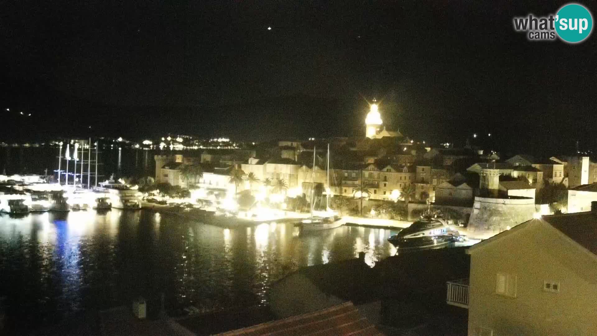 Panorama city Korčula webcam live