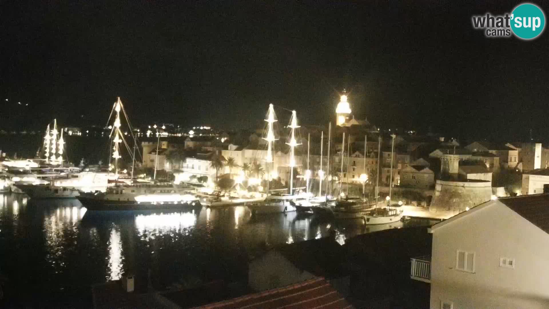 Panorama city Korčula webcam live