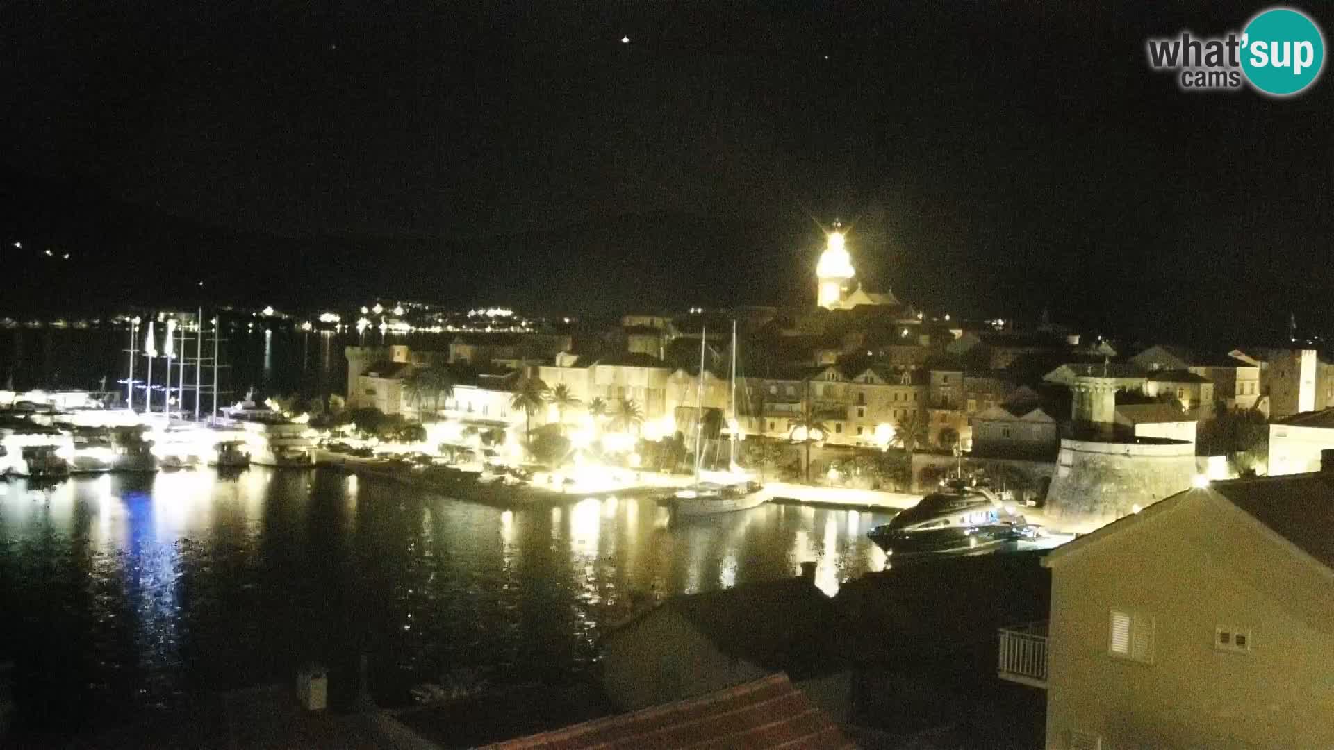 Panorama city Korčula webcam live