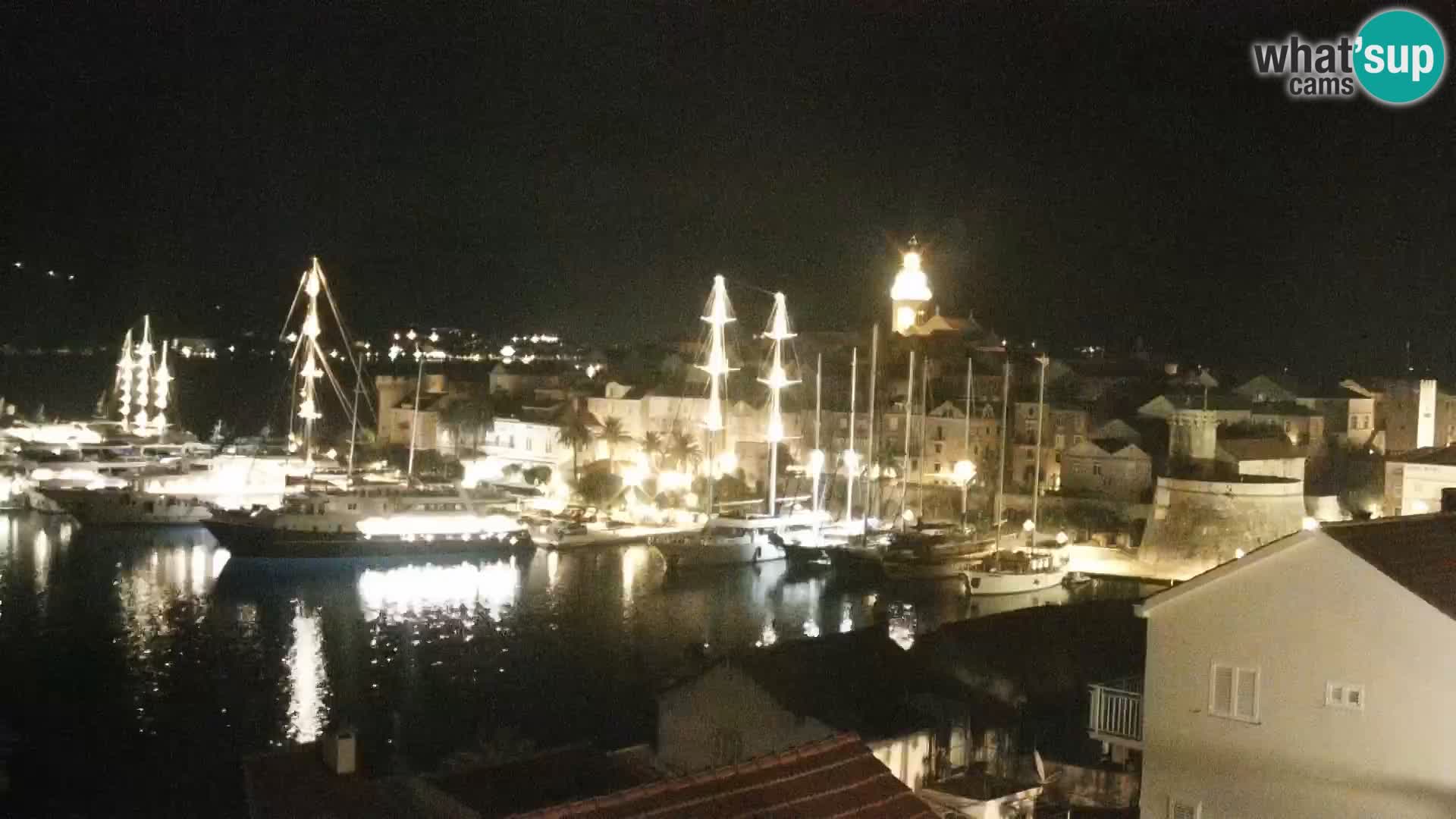 Panorama city Korčula webcam live