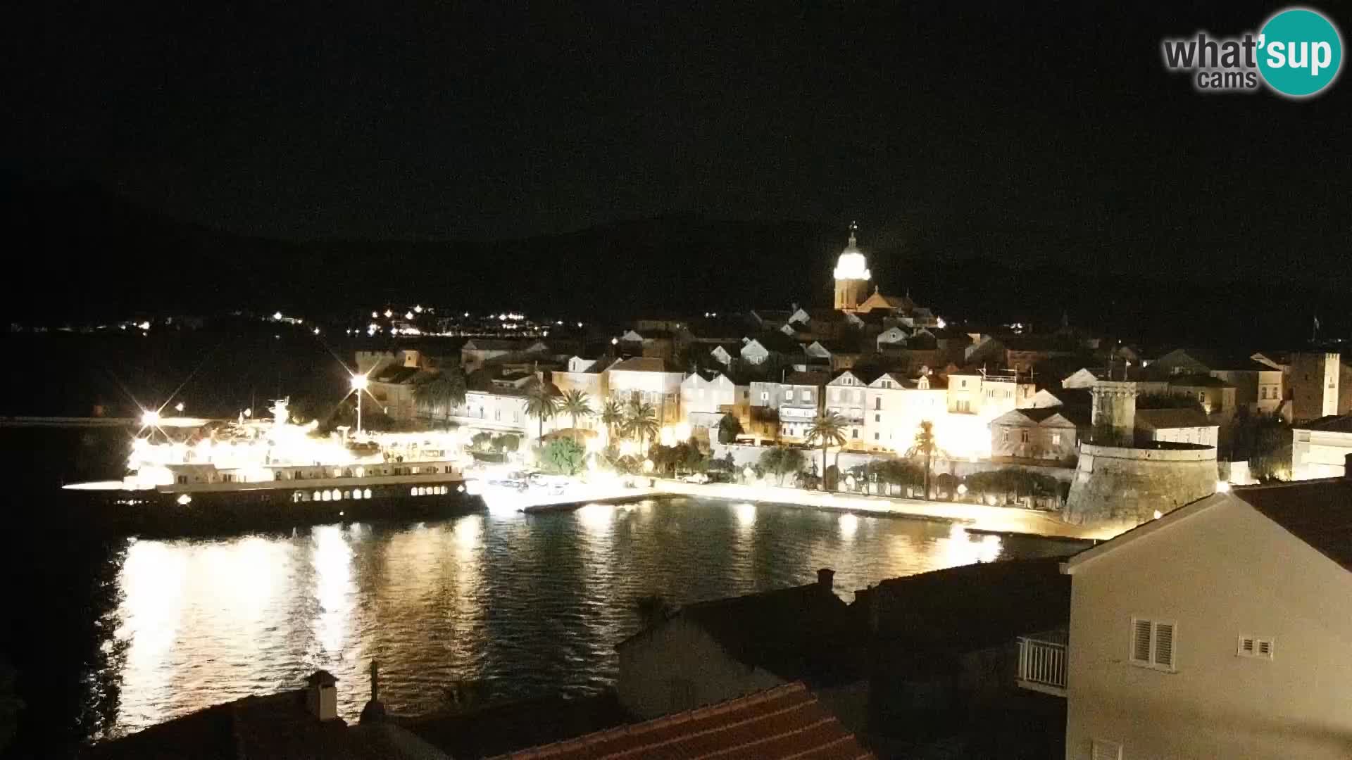 Panorama city Korčula webcam live