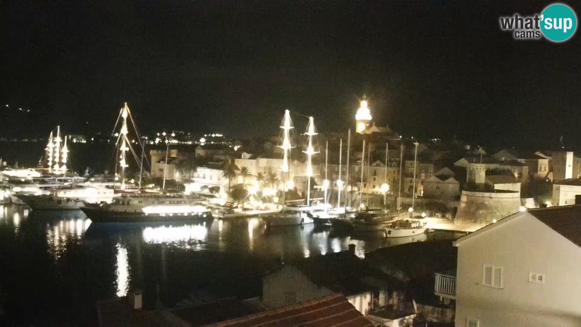 Panorama city Korčula webcam live